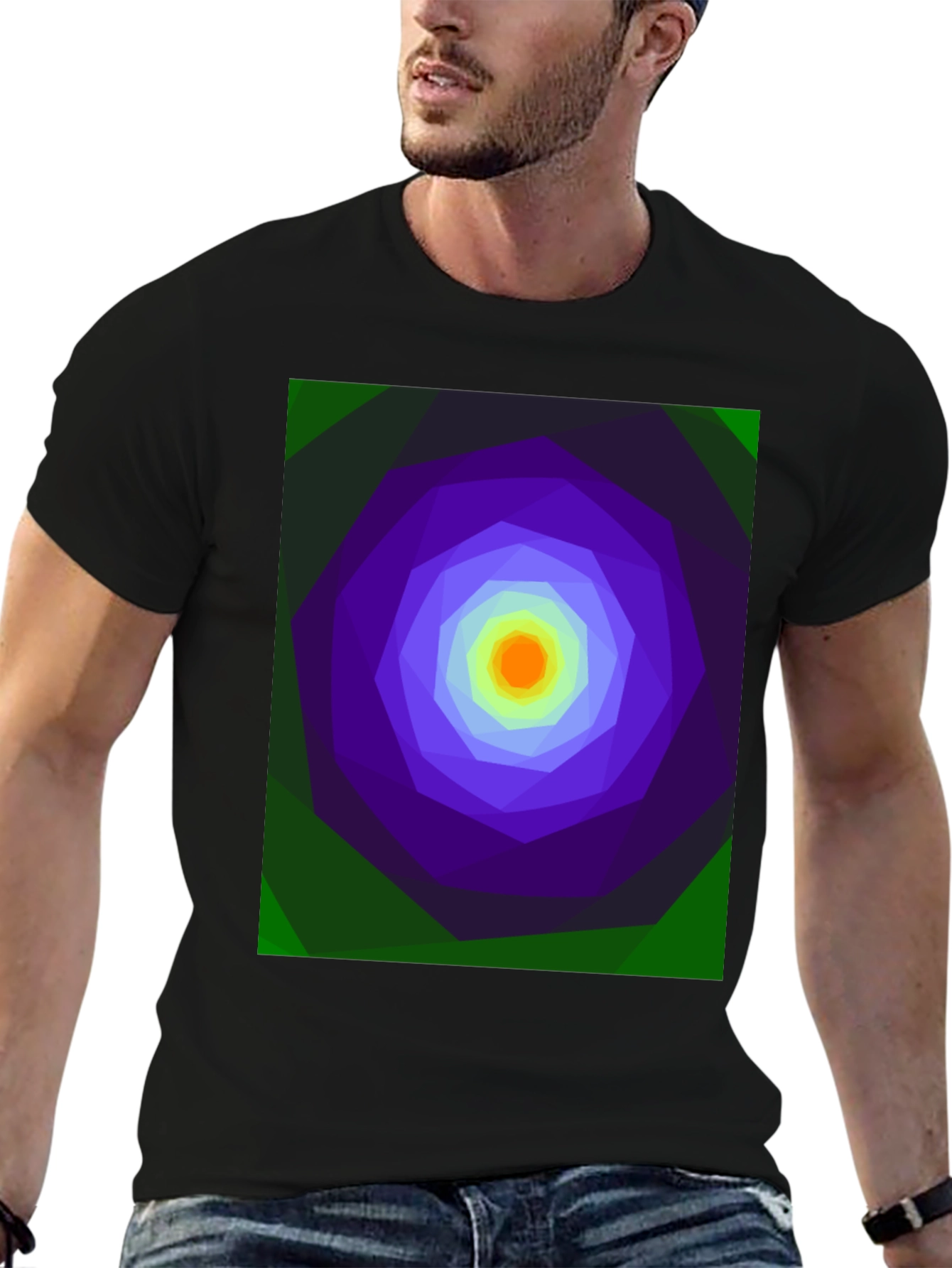 Geometric Vortex T-Shirt - Abstract Design