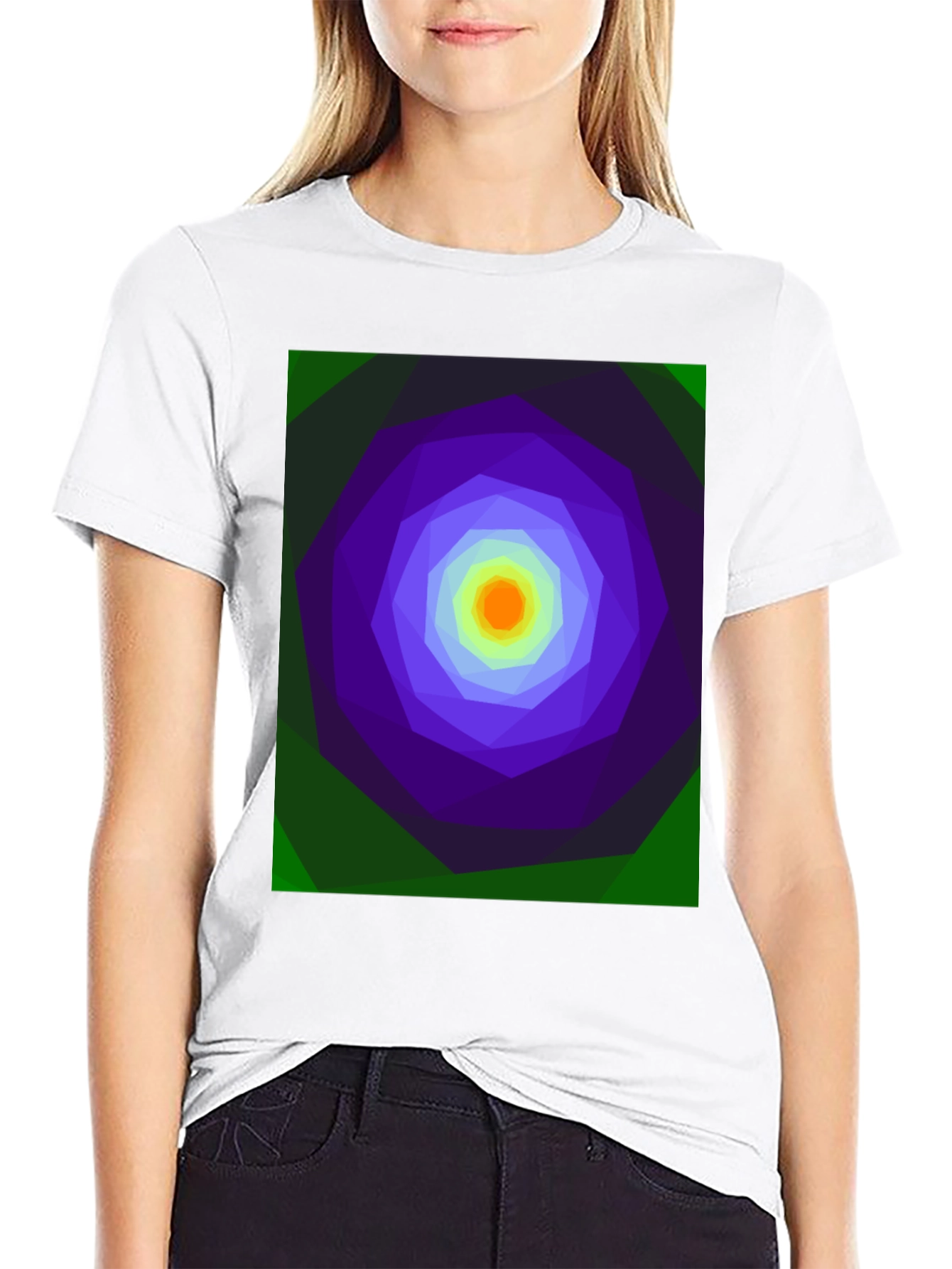 Geometric Vortex T-Shirt - Abstract Design