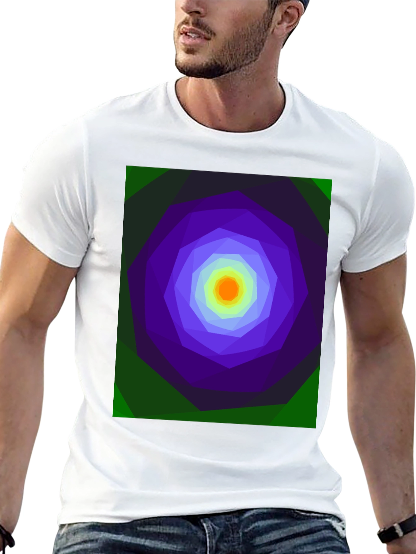 Geometric Vortex T-Shirt - Abstract Design