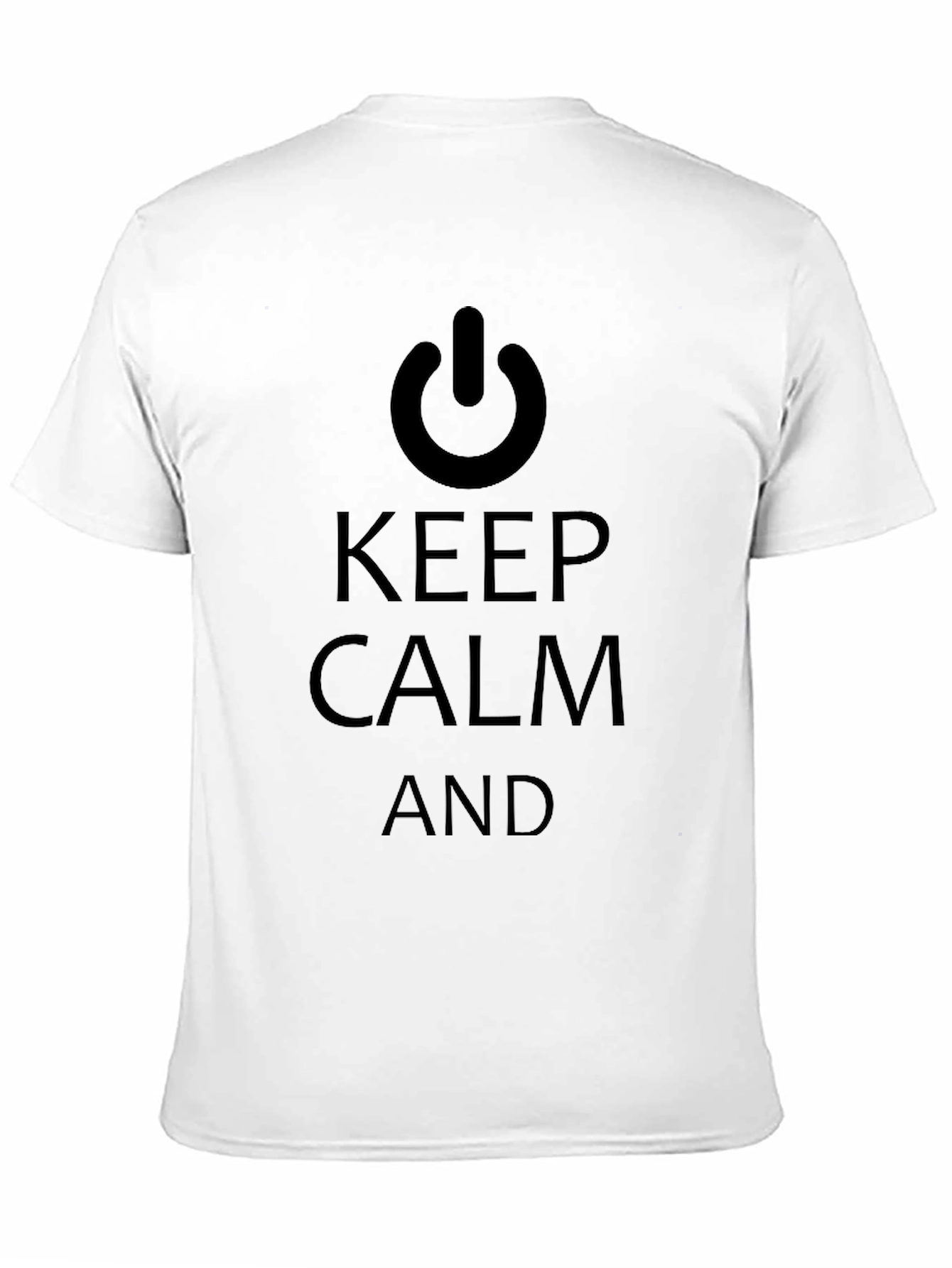 Keep Calm and Power On Black T-Shirt