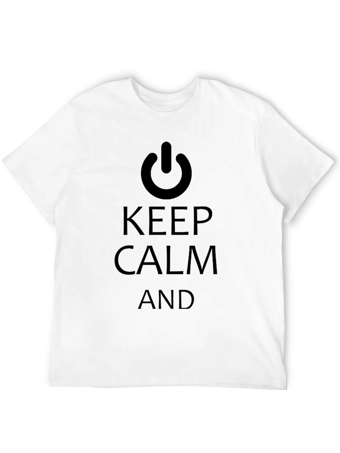 Keep Calm and Power On Black T-Shirt