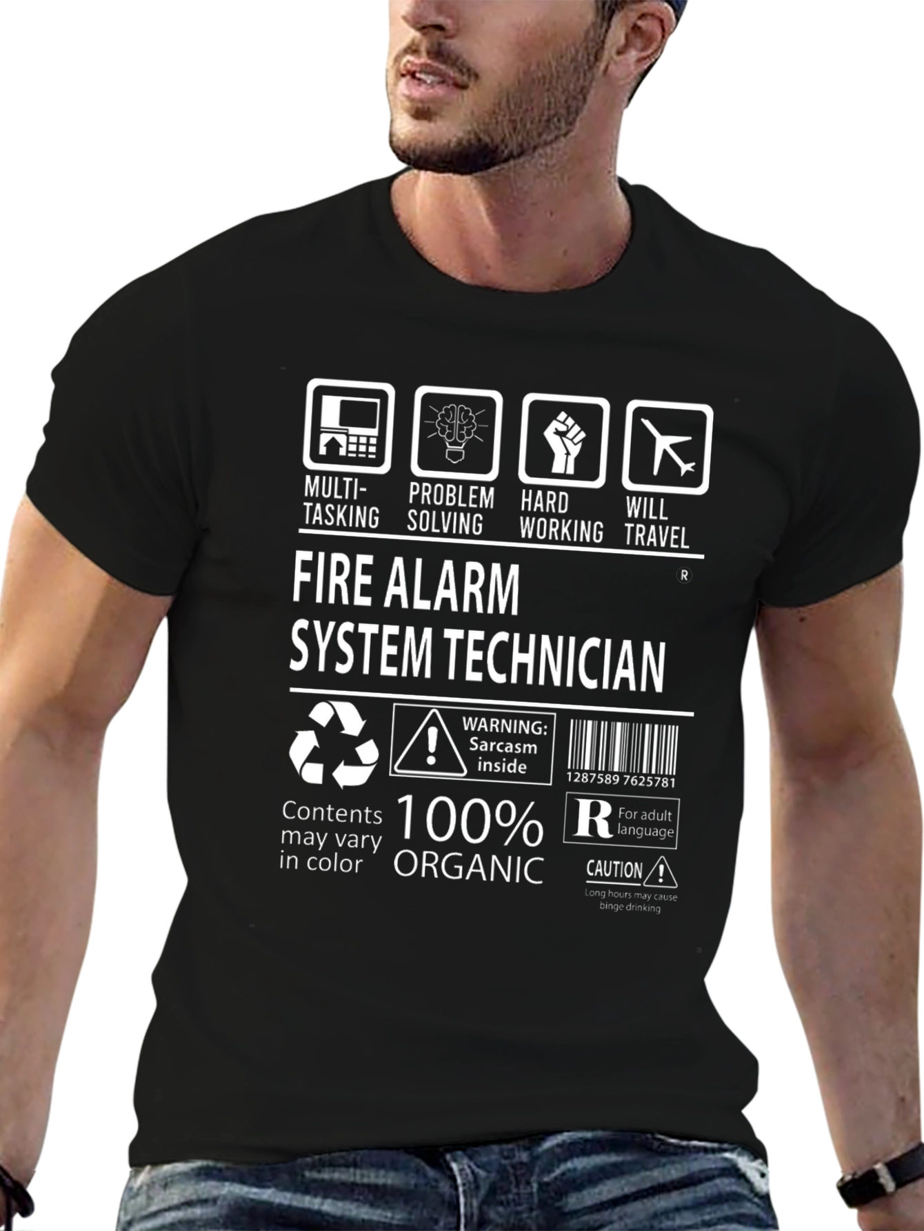 Fire Alarm System Technician 100% Organic T-Shirt