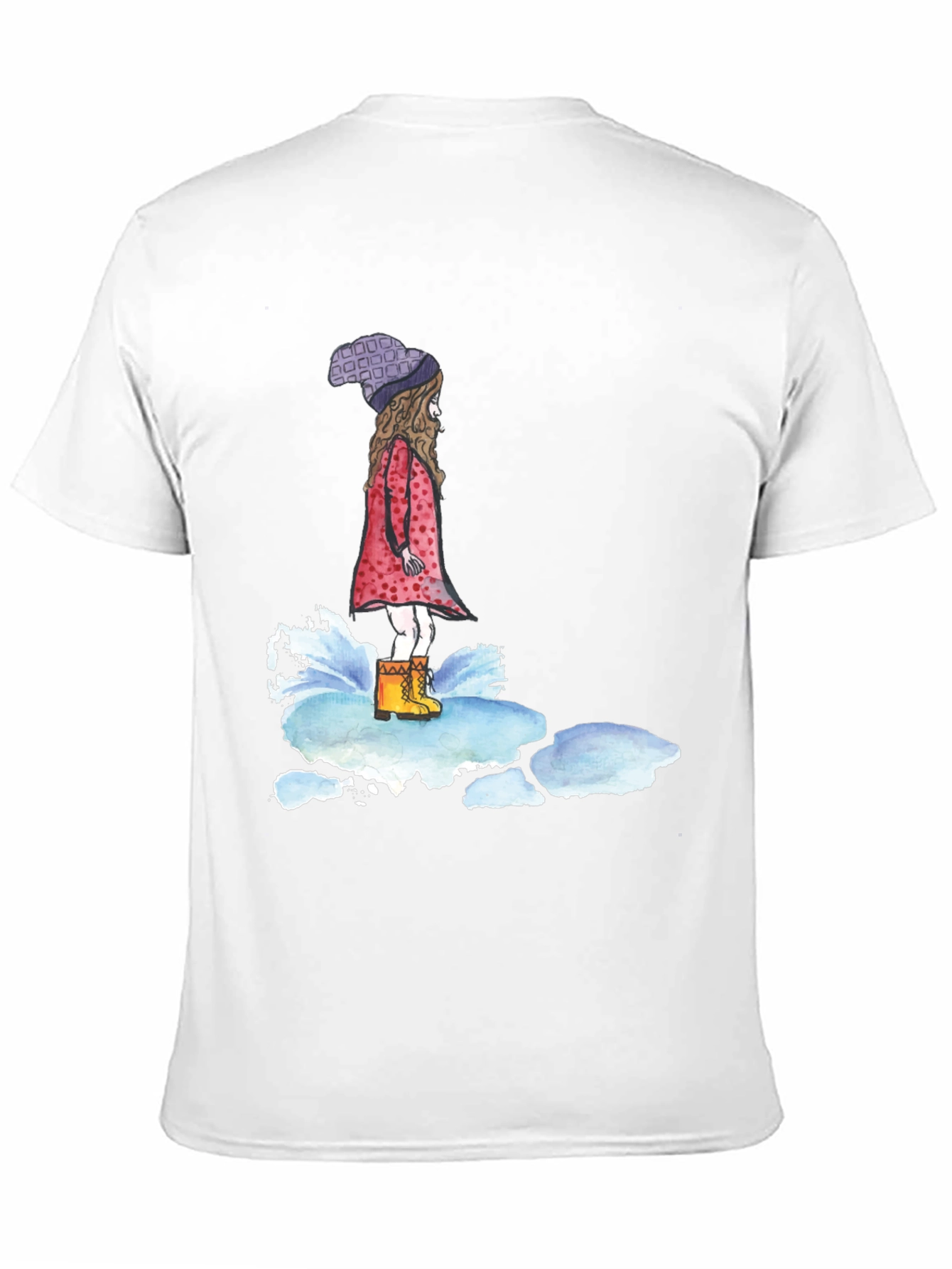 Whimsical Girl Black T-Shirt