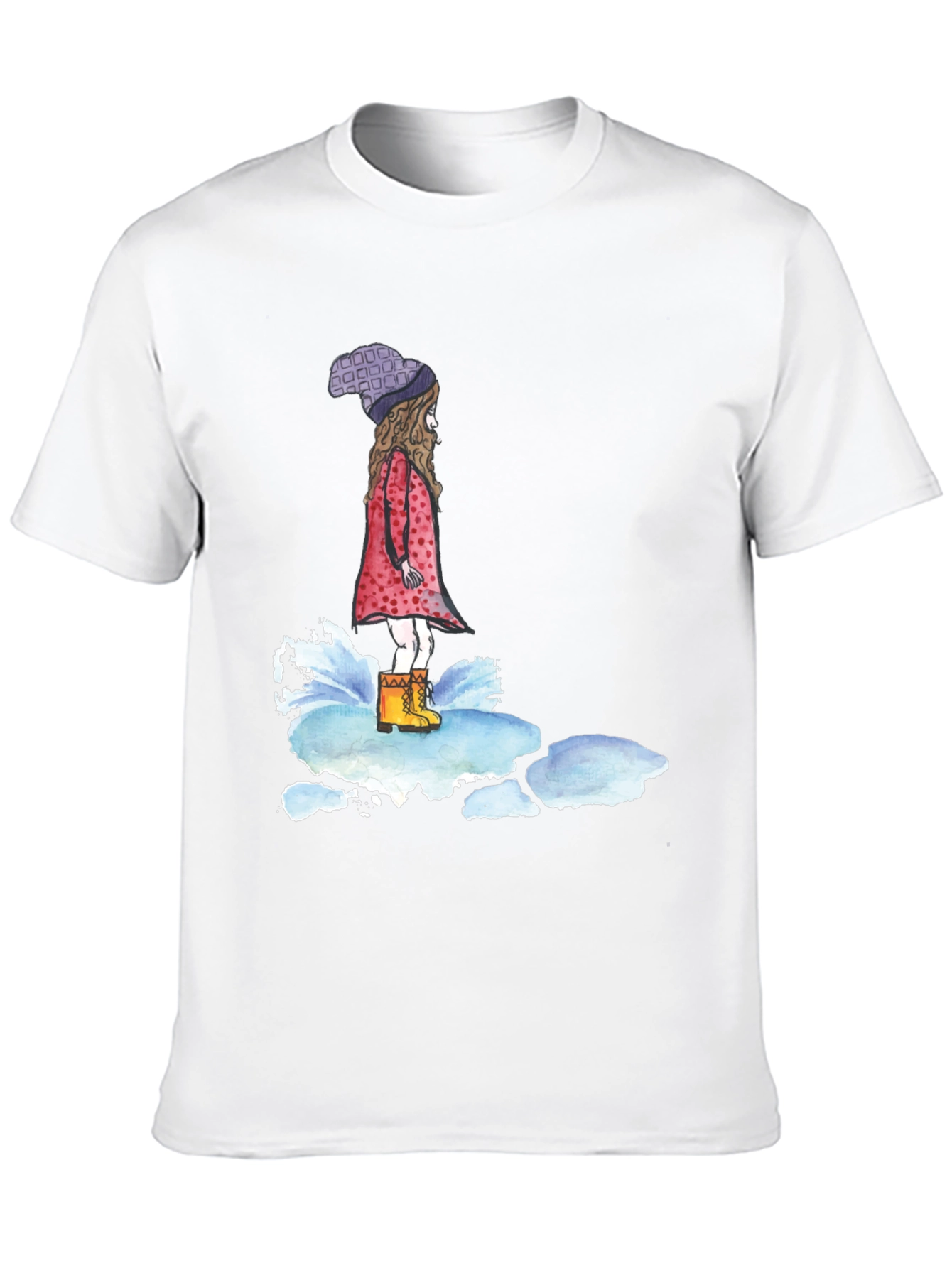 Whimsical Girl Black T-Shirt