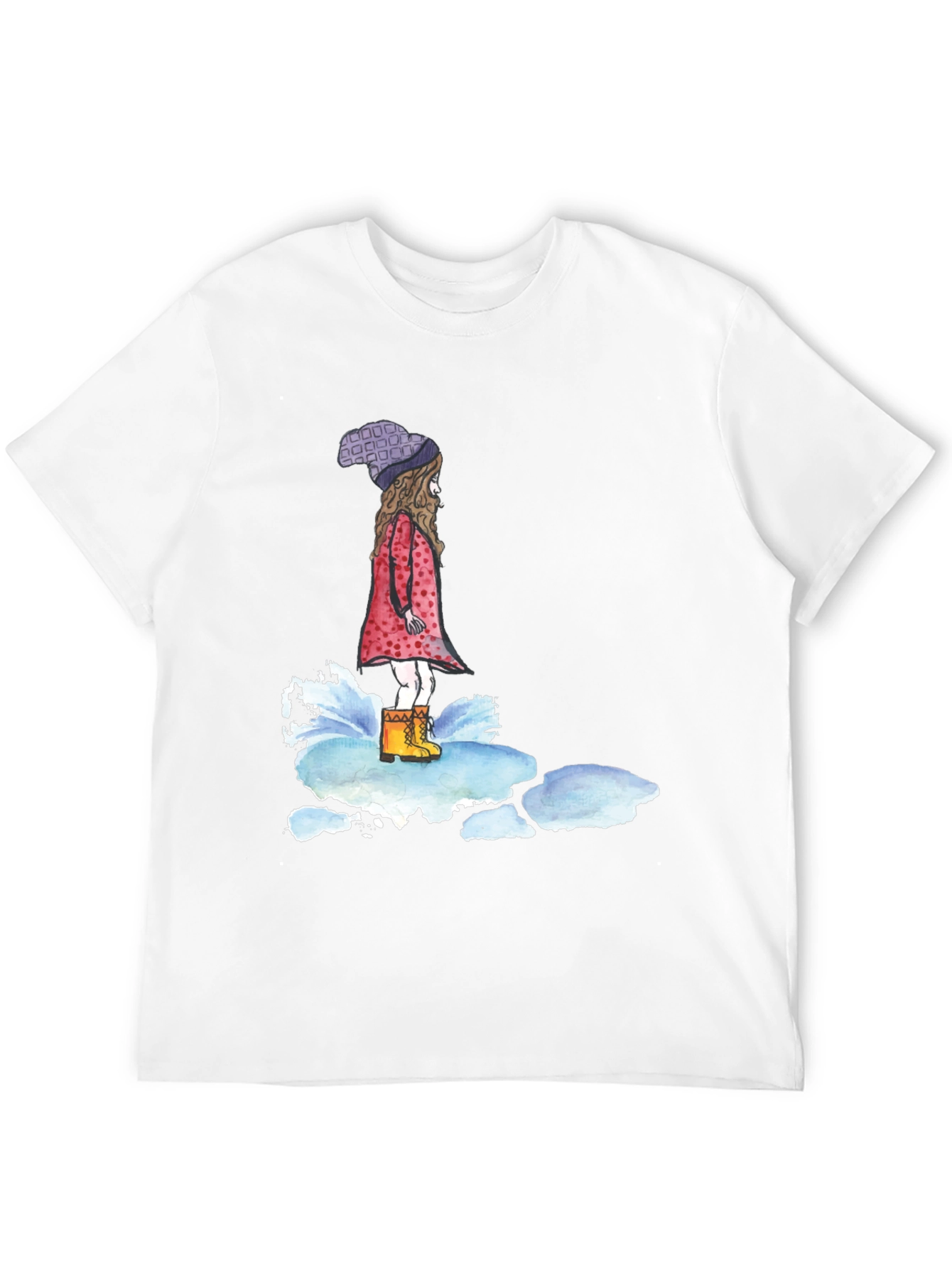 Whimsical Girl Black T-Shirt