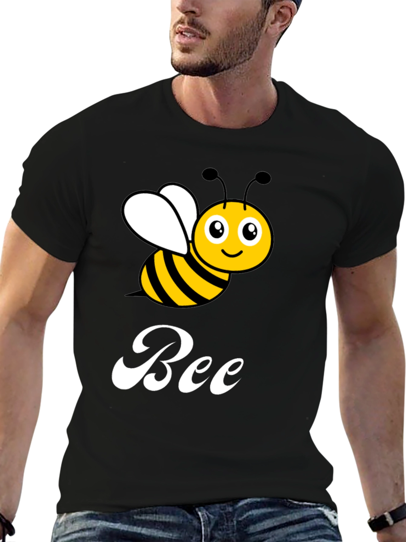 Cute Cartoon Bee Graphic T-Shirt