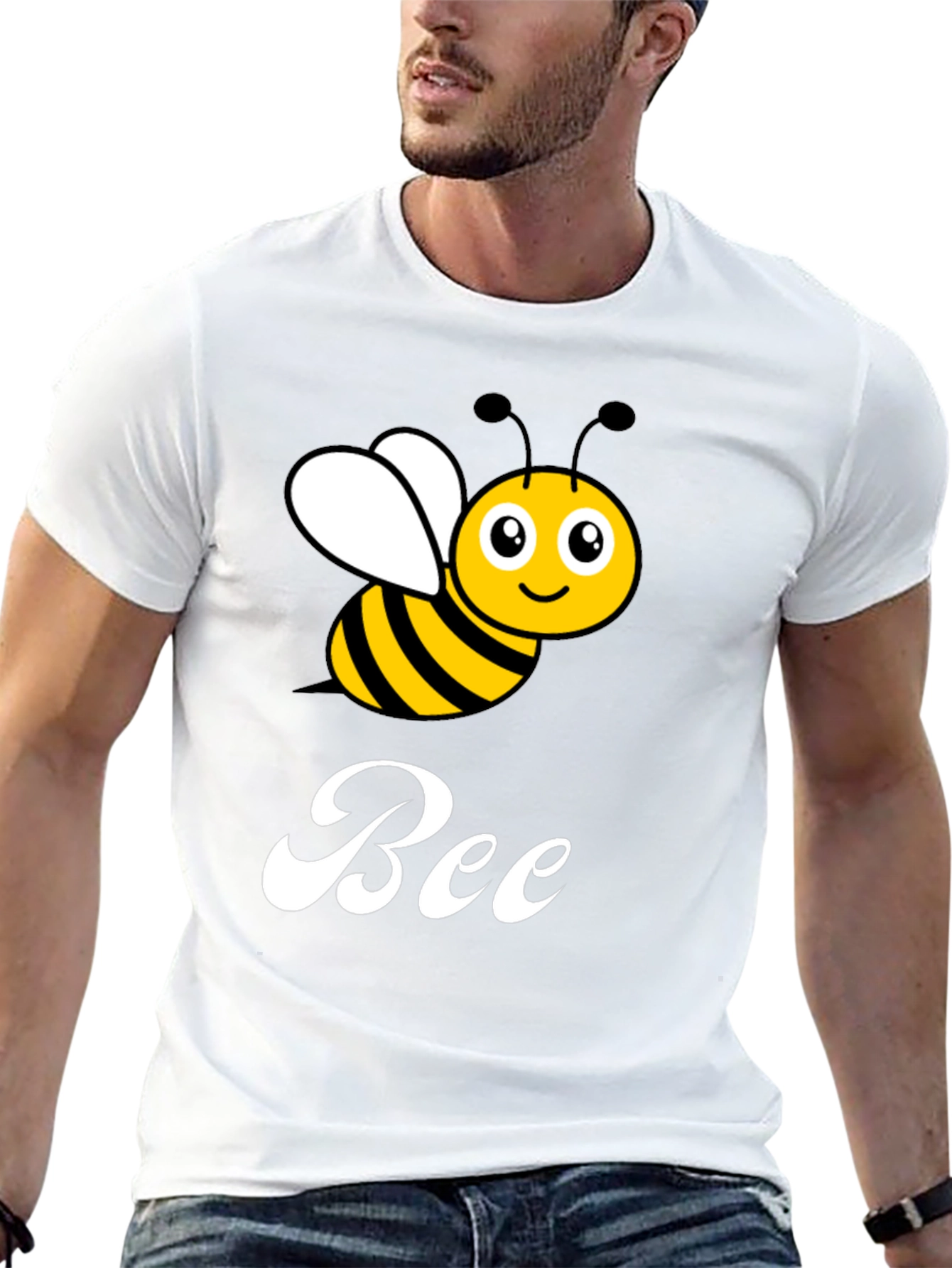 Cute Cartoon Bee Graphic T-Shirt