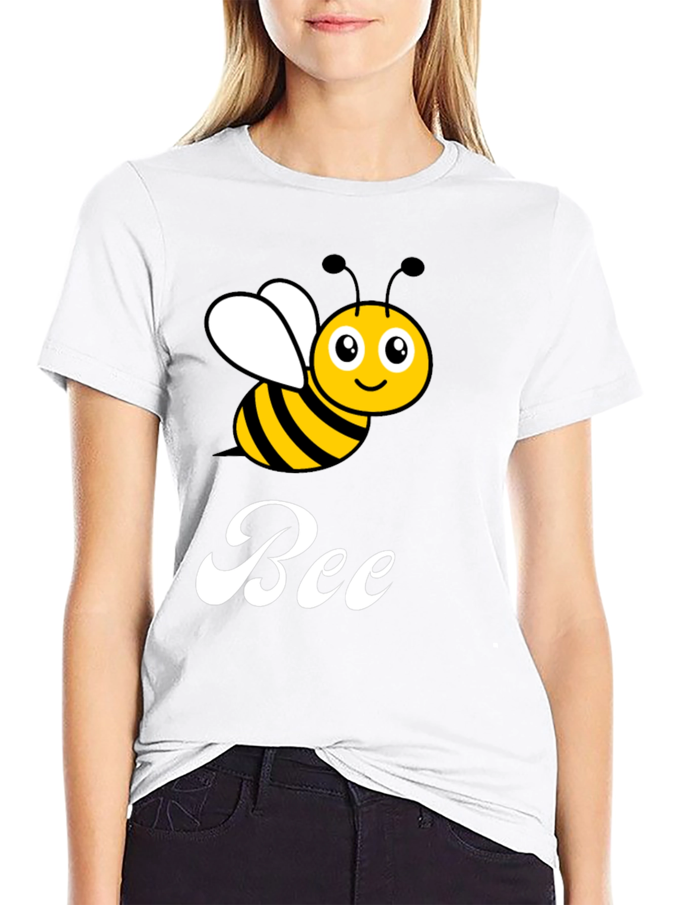 Cute Cartoon Bee Graphic T-Shirt
