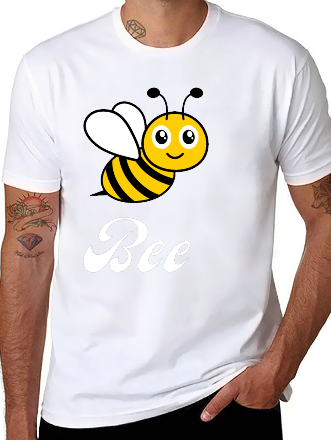 Cute Cartoon Bee Graphic T-Shirt