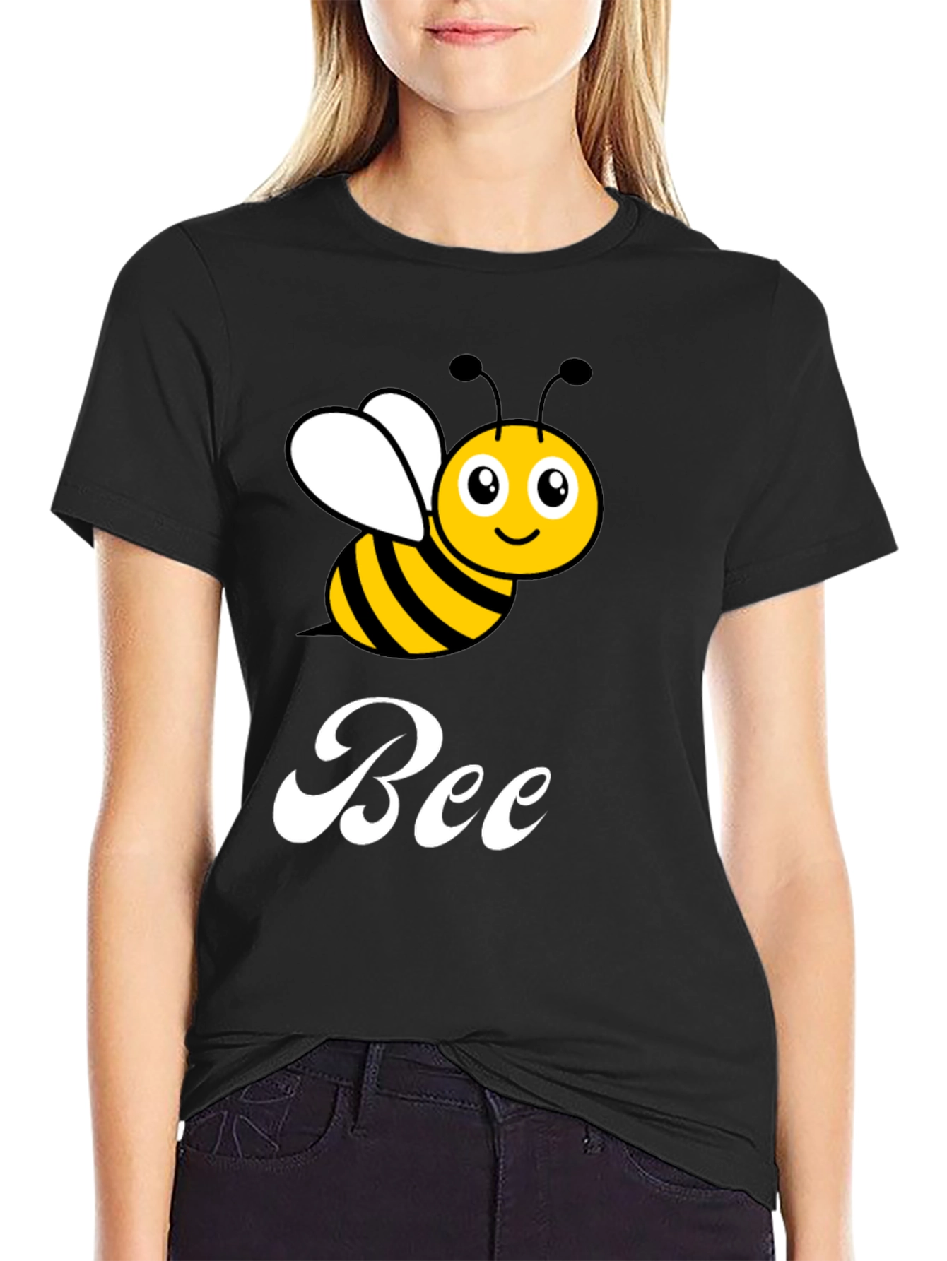 Cute Cartoon Bee Graphic T-Shirt