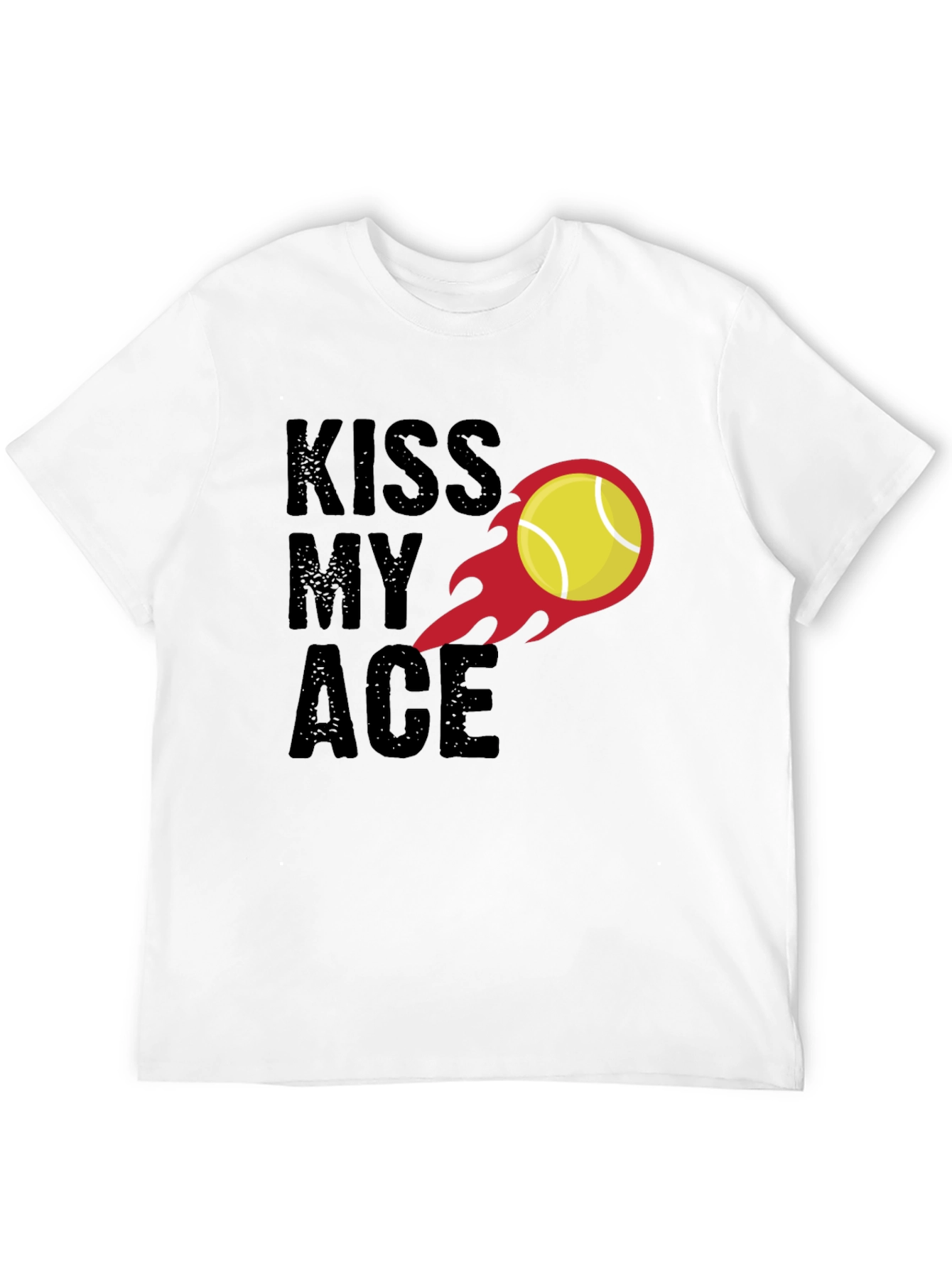 Kiss My Ace Tennis T-Shirt - Black