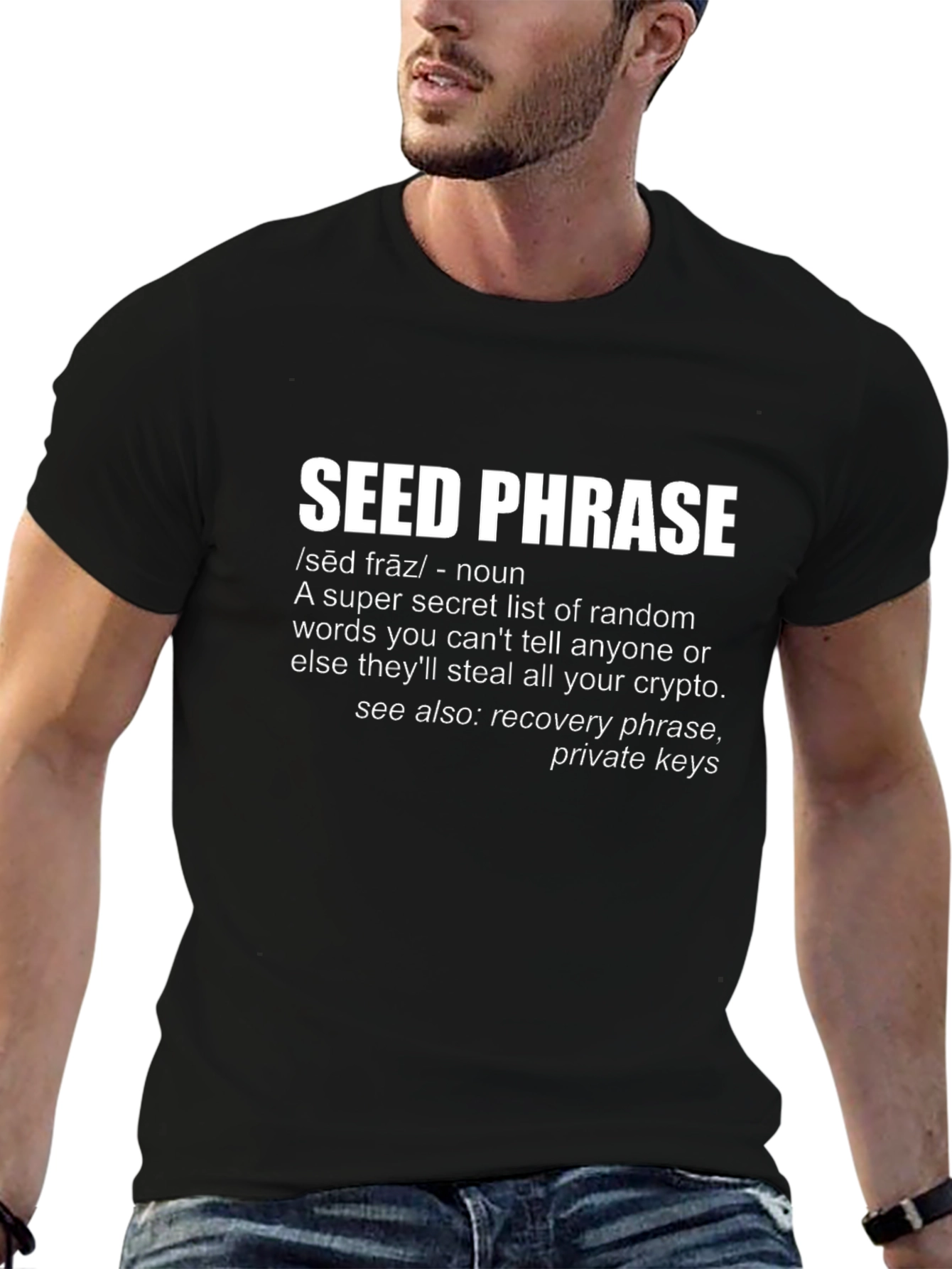 Crypto Seed Phrase Definition T-Shirt