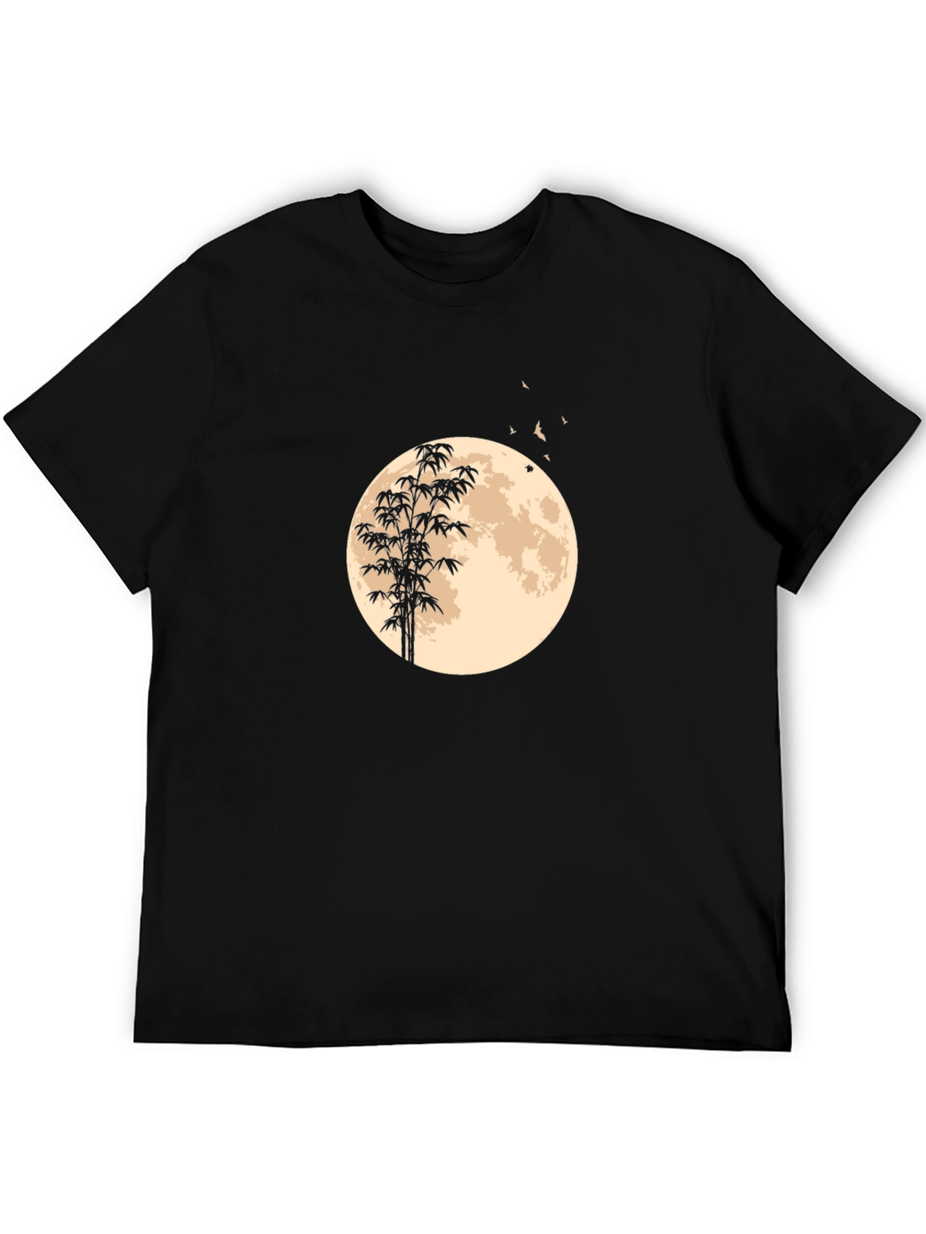 Moon Bamboo Graphic Tee - Black
