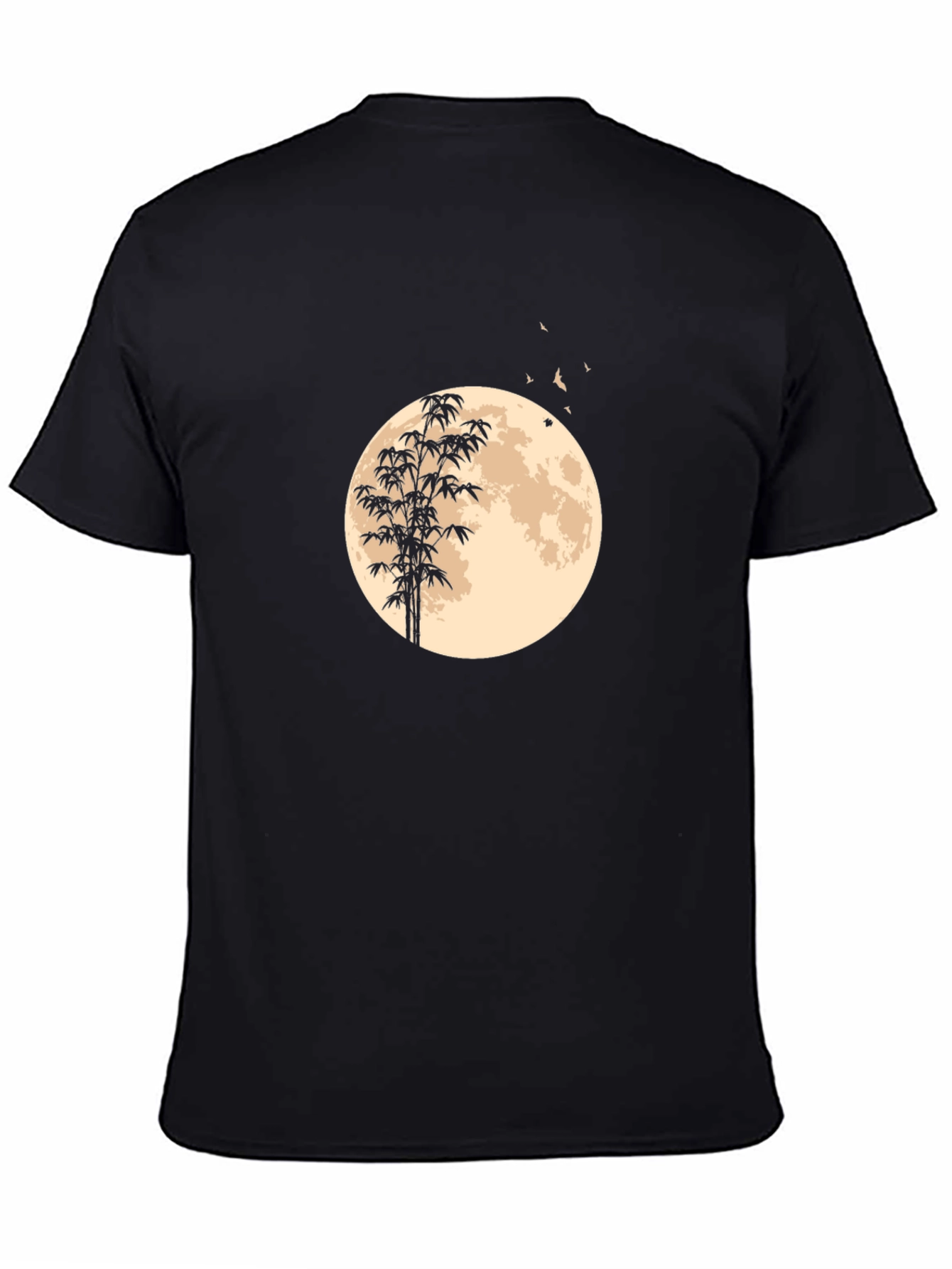 Moon Bamboo Graphic Tee - Black