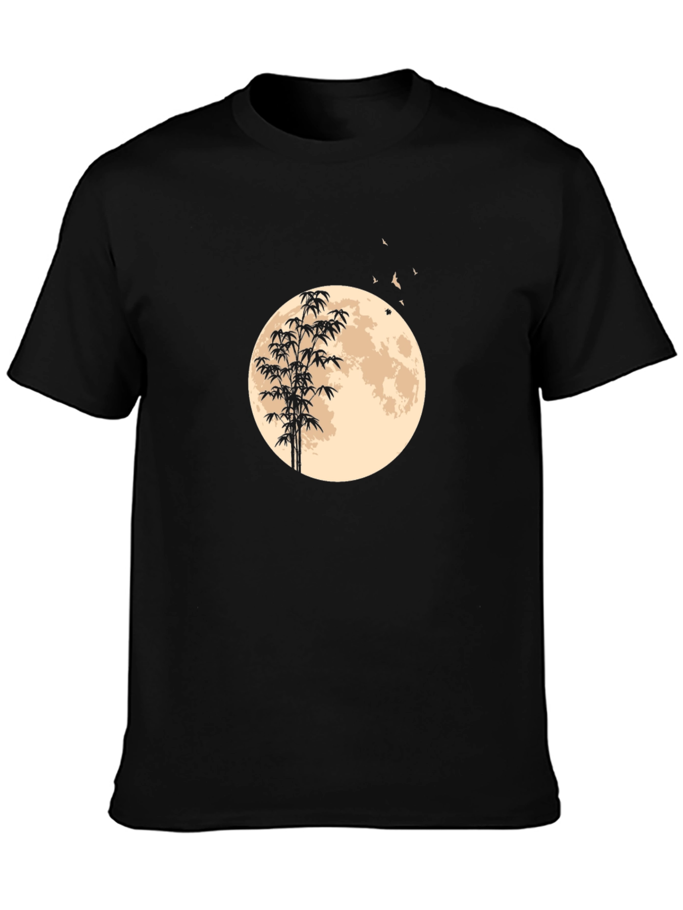 Moon Bamboo Graphic Tee - Black