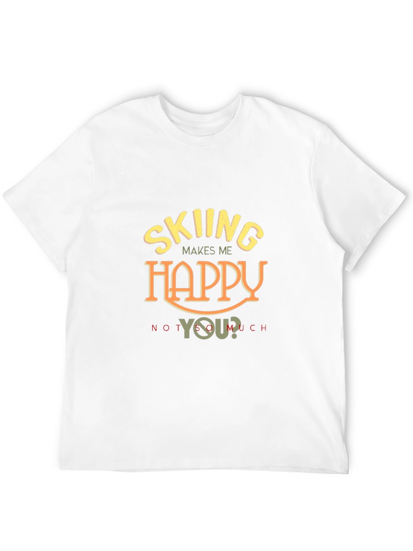 Skiing Makes Me Happy T-Shirt - Funny Ski Tee