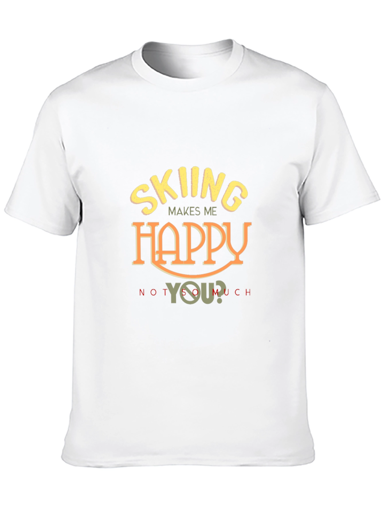 Skiing Makes Me Happy T-Shirt - Funny Ski Tee