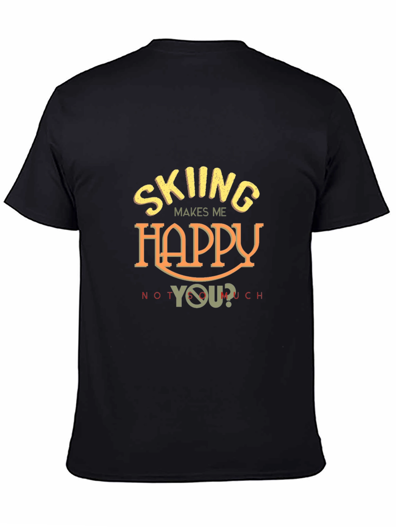 Skiing Makes Me Happy T-Shirt - Funny Ski Tee
