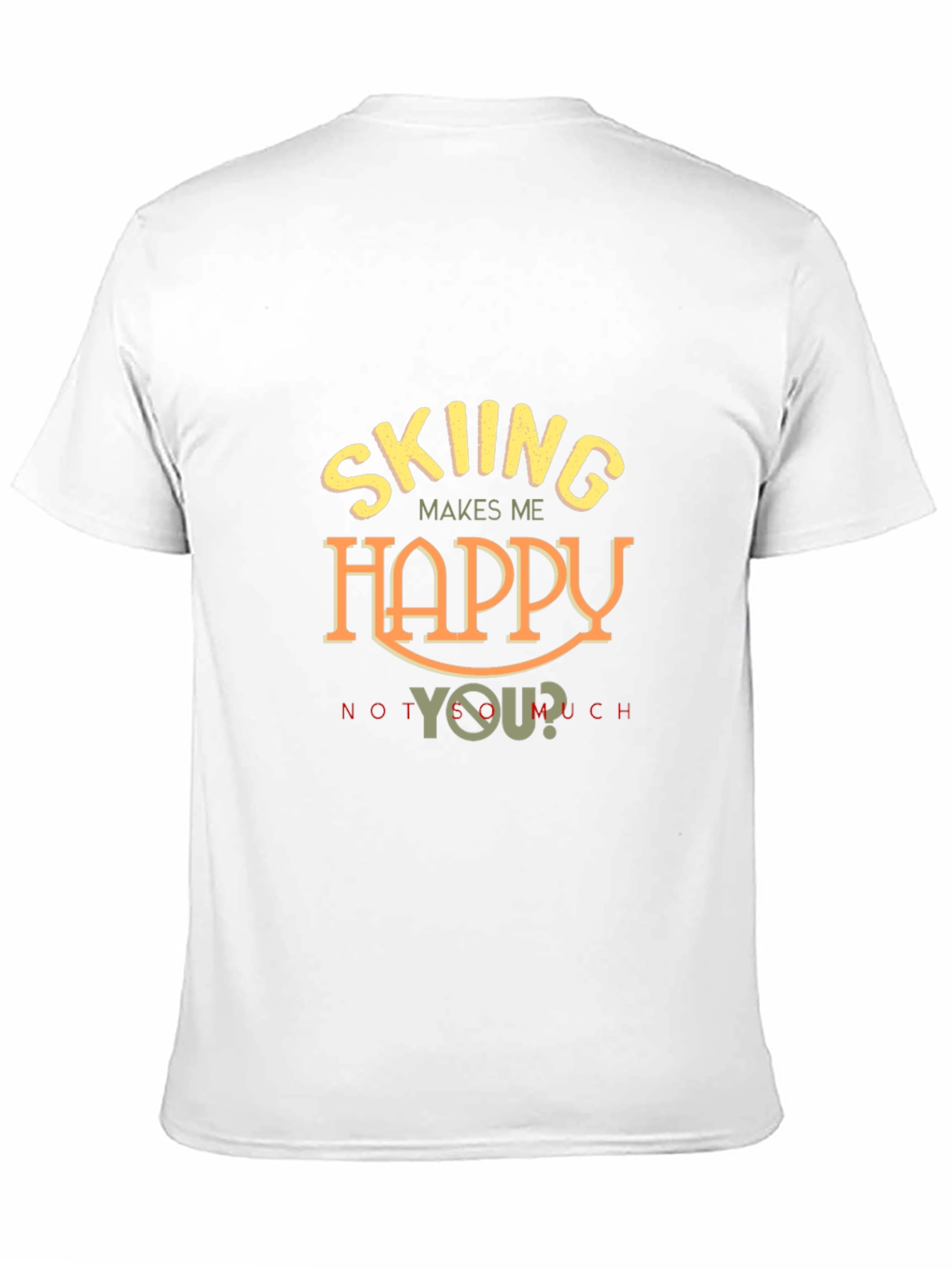 Skiing Makes Me Happy T-Shirt - Funny Ski Tee