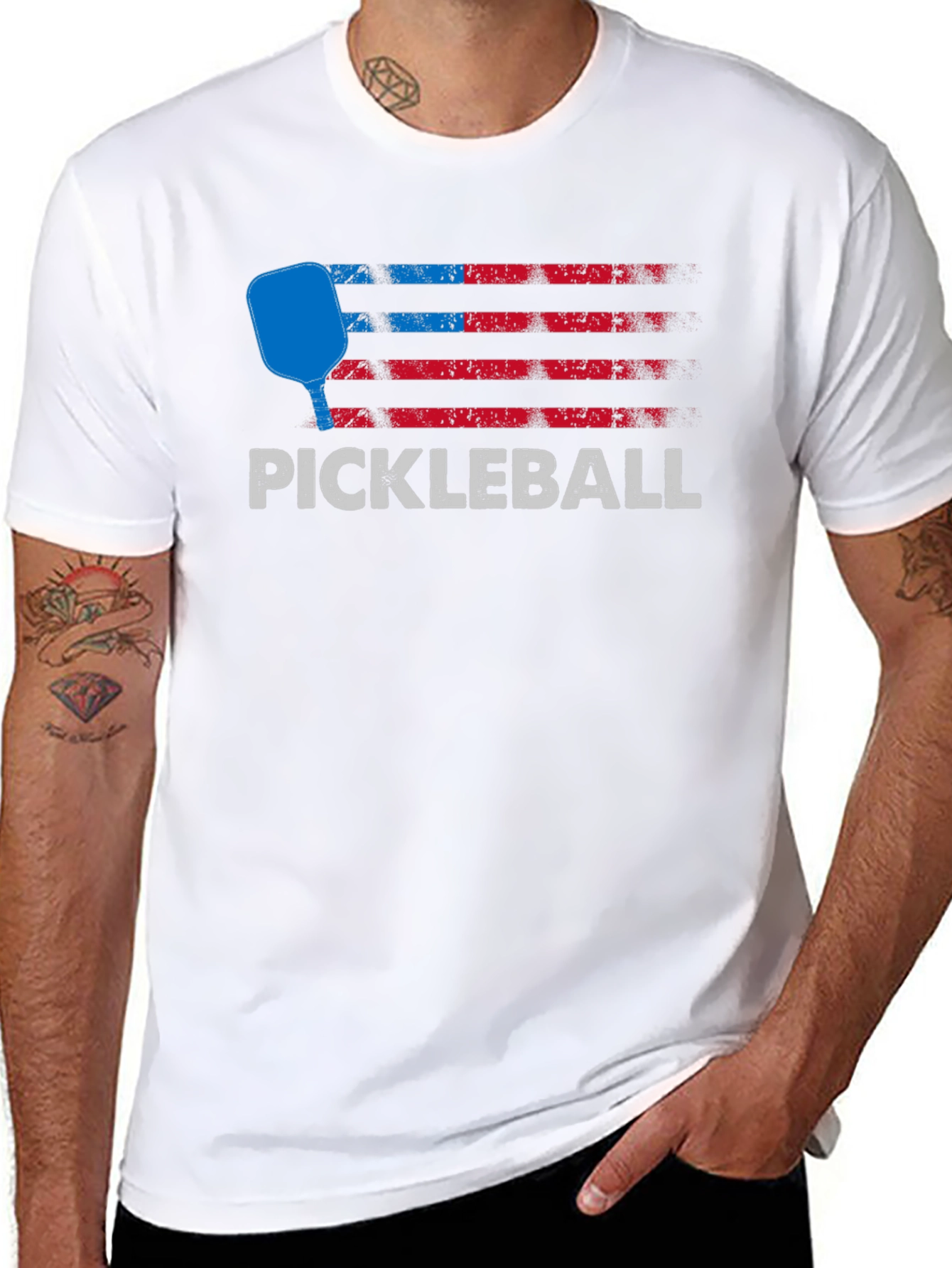 Pickleball American Flag T-Shirt