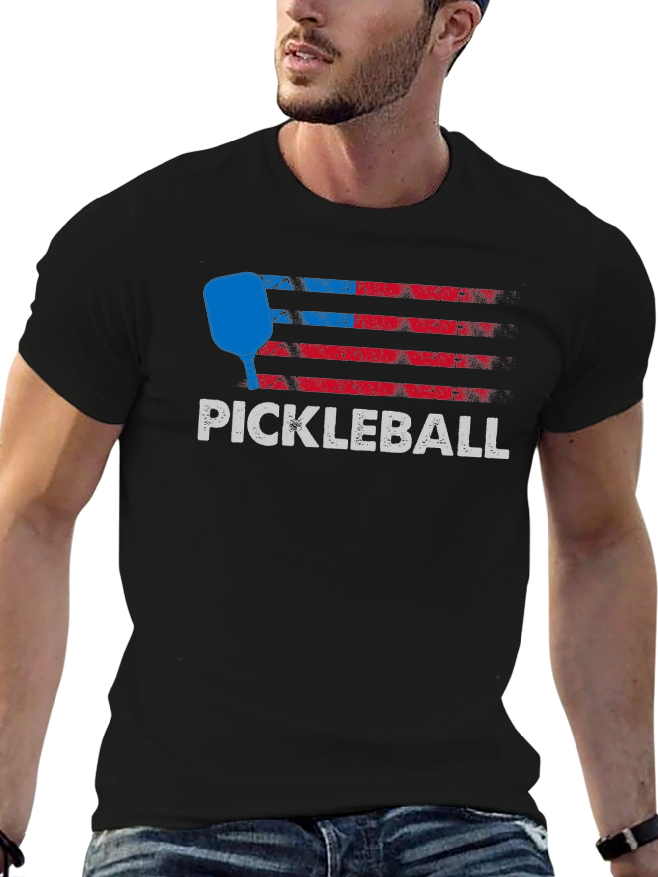 Pickleball American Flag T-Shirt