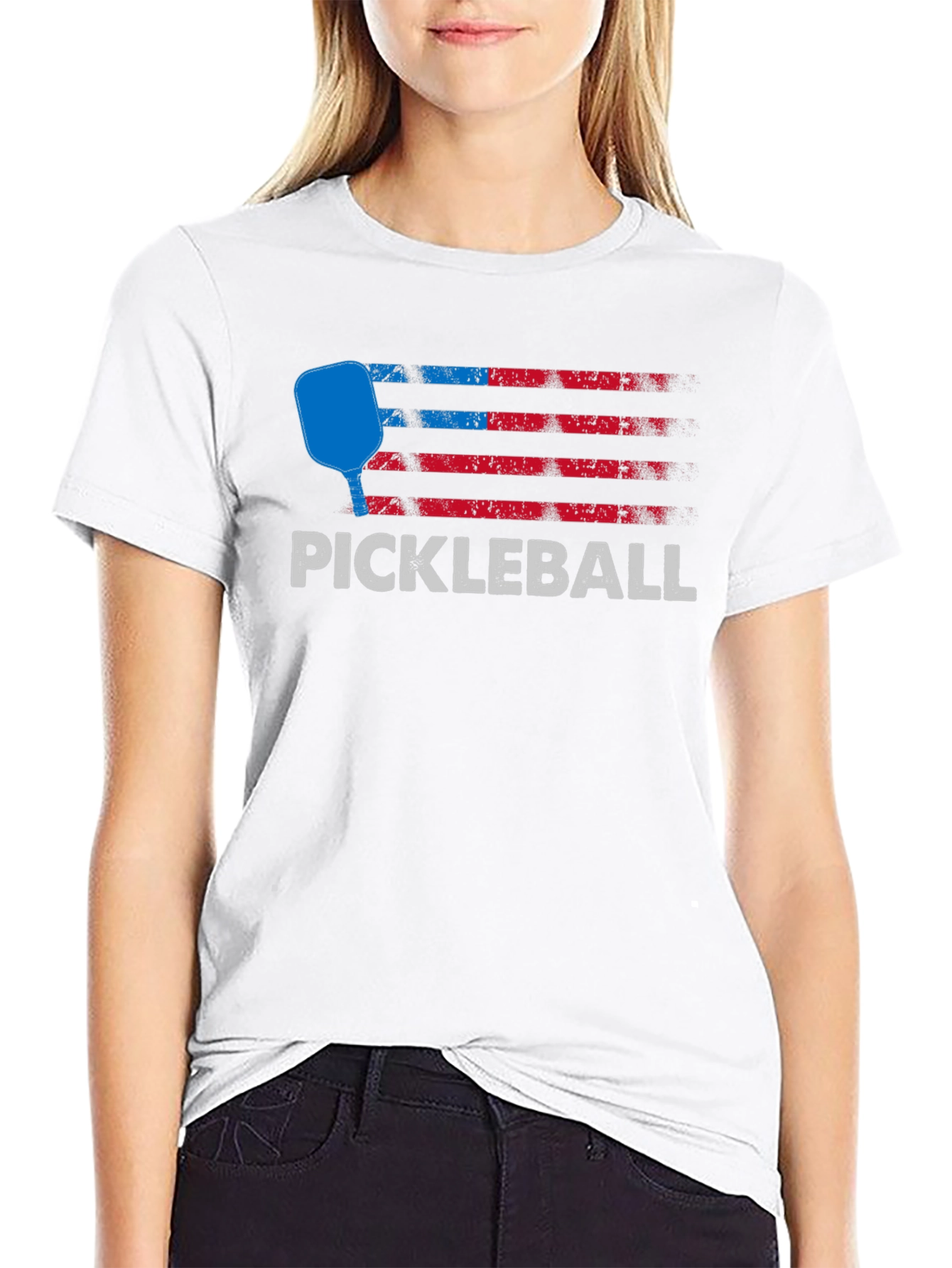 Pickleball American Flag T-Shirt