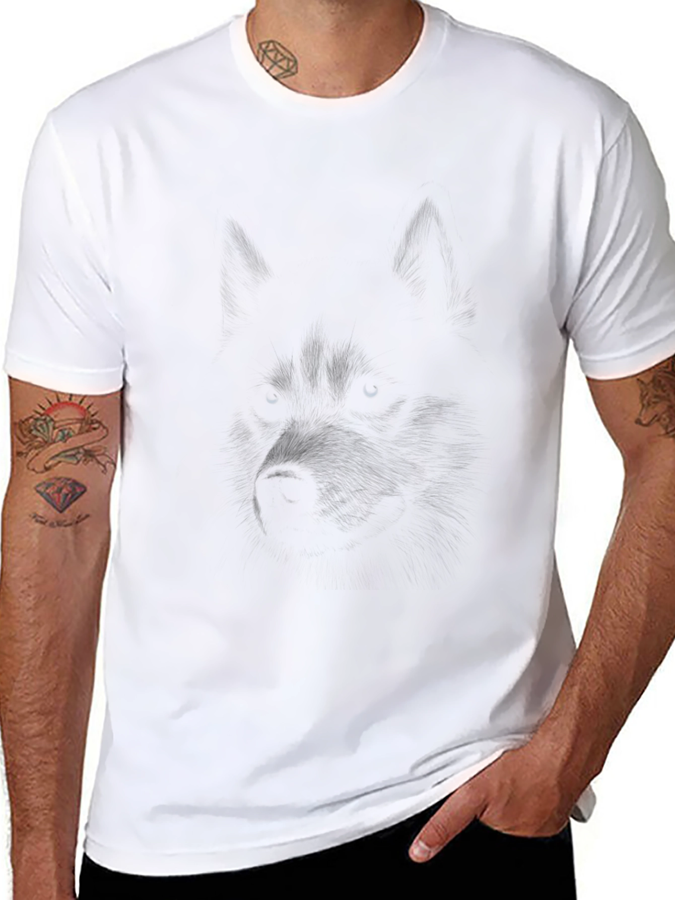 Mens Black Crew Neck T-Shirt - Casual Comfort