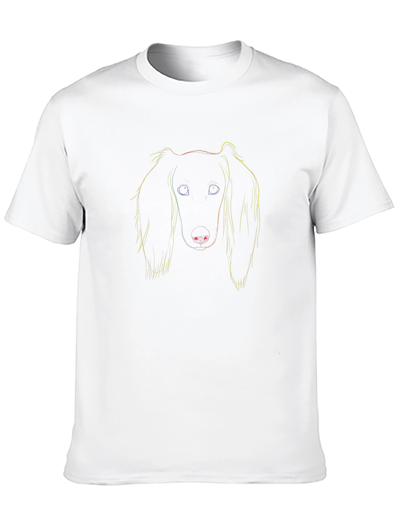 Dachshund Outline Black T-Shirt