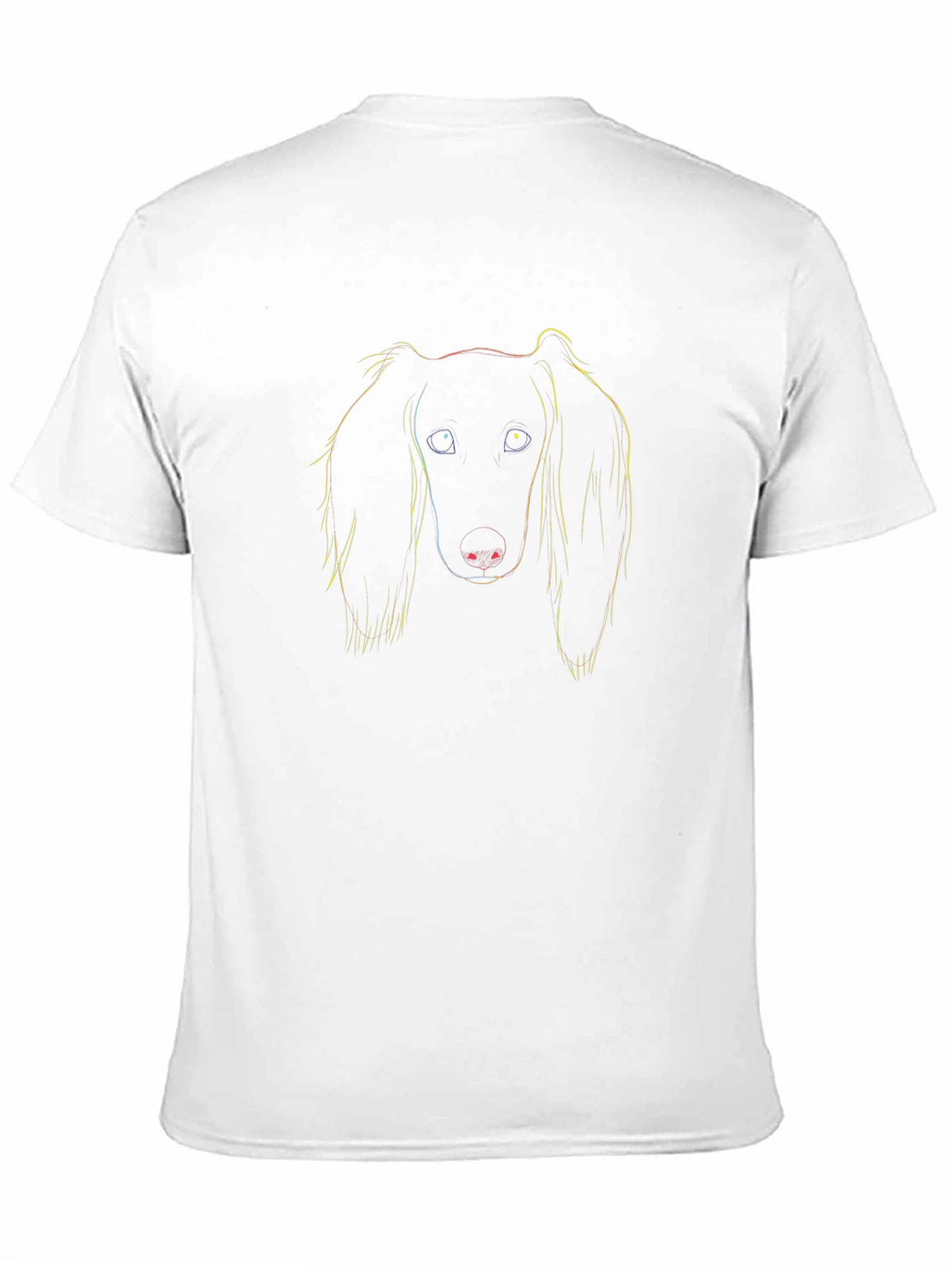 Dachshund Outline Black T-Shirt