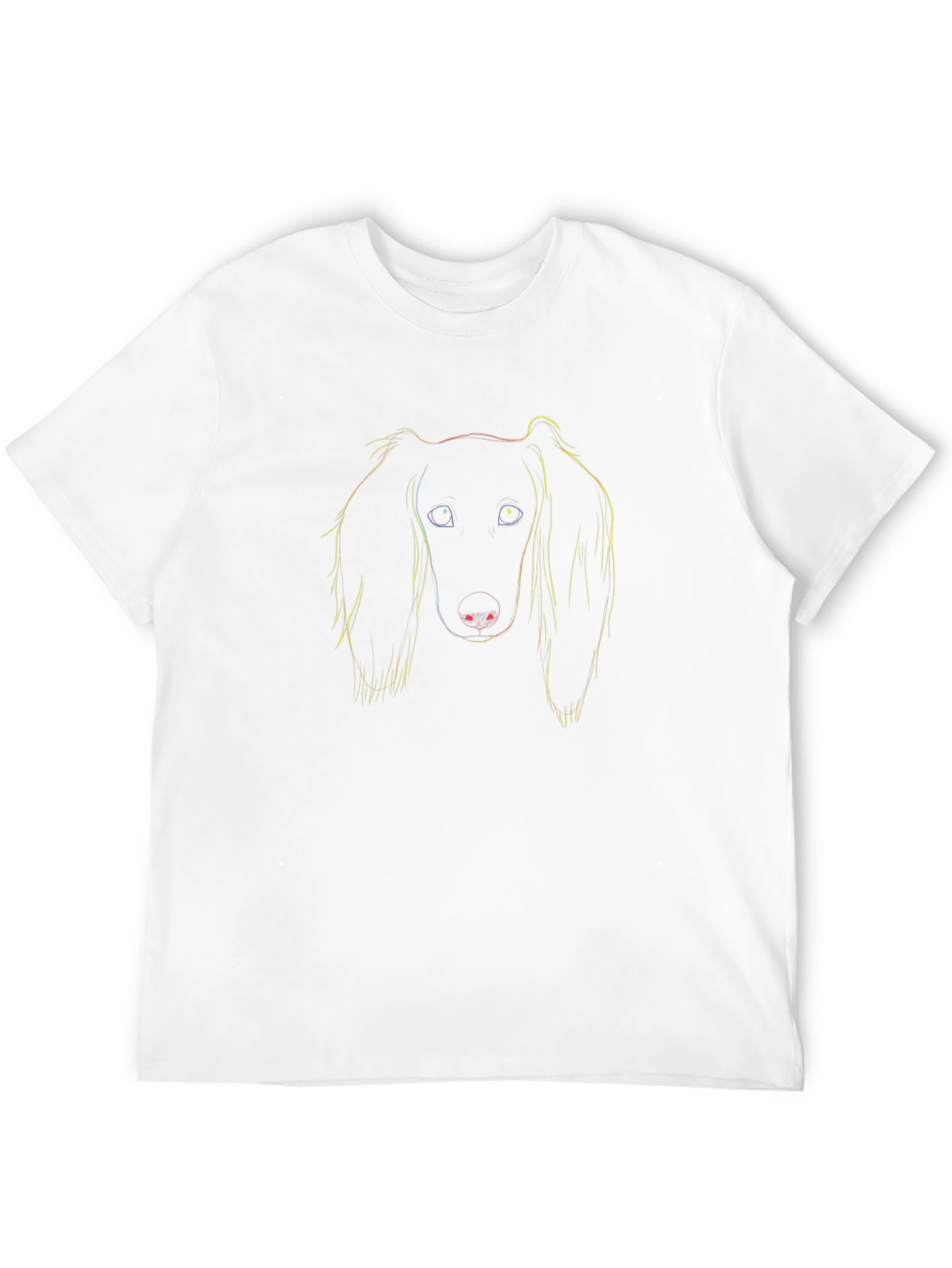 Dachshund Outline Black T-Shirt