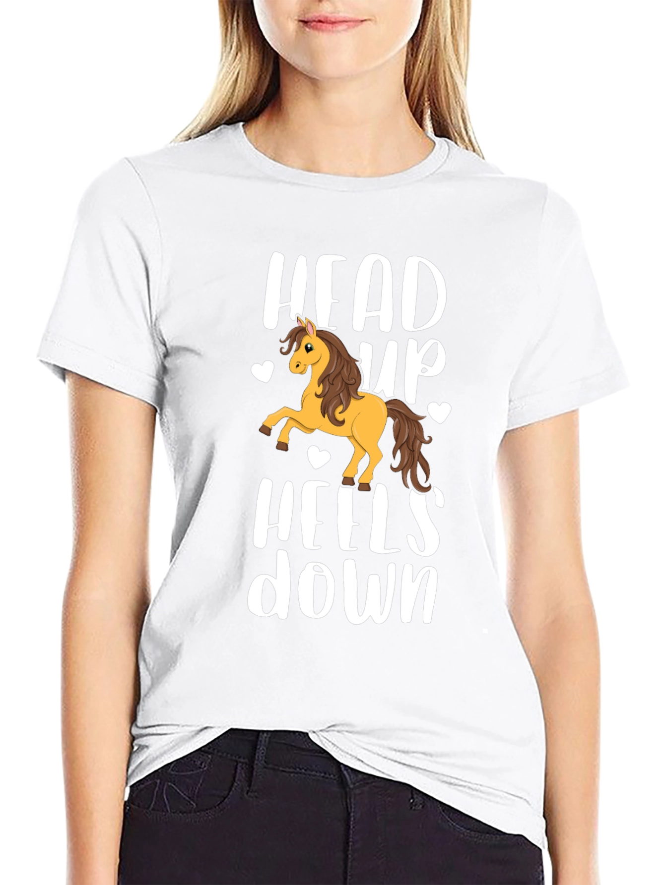 Head Up Heels Down Horse Graphic Tee