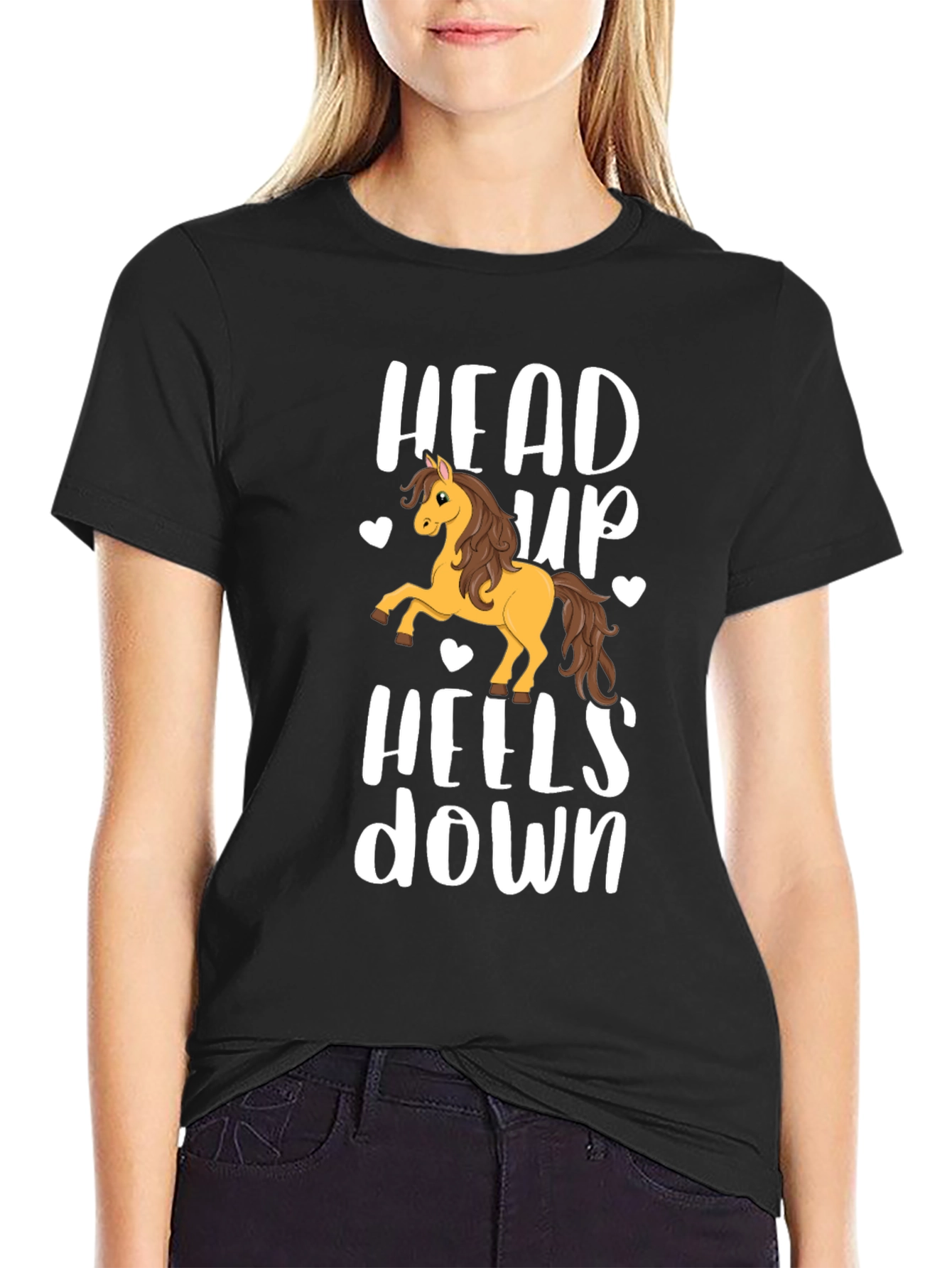 Head Up Heels Down Horse Graphic Tee