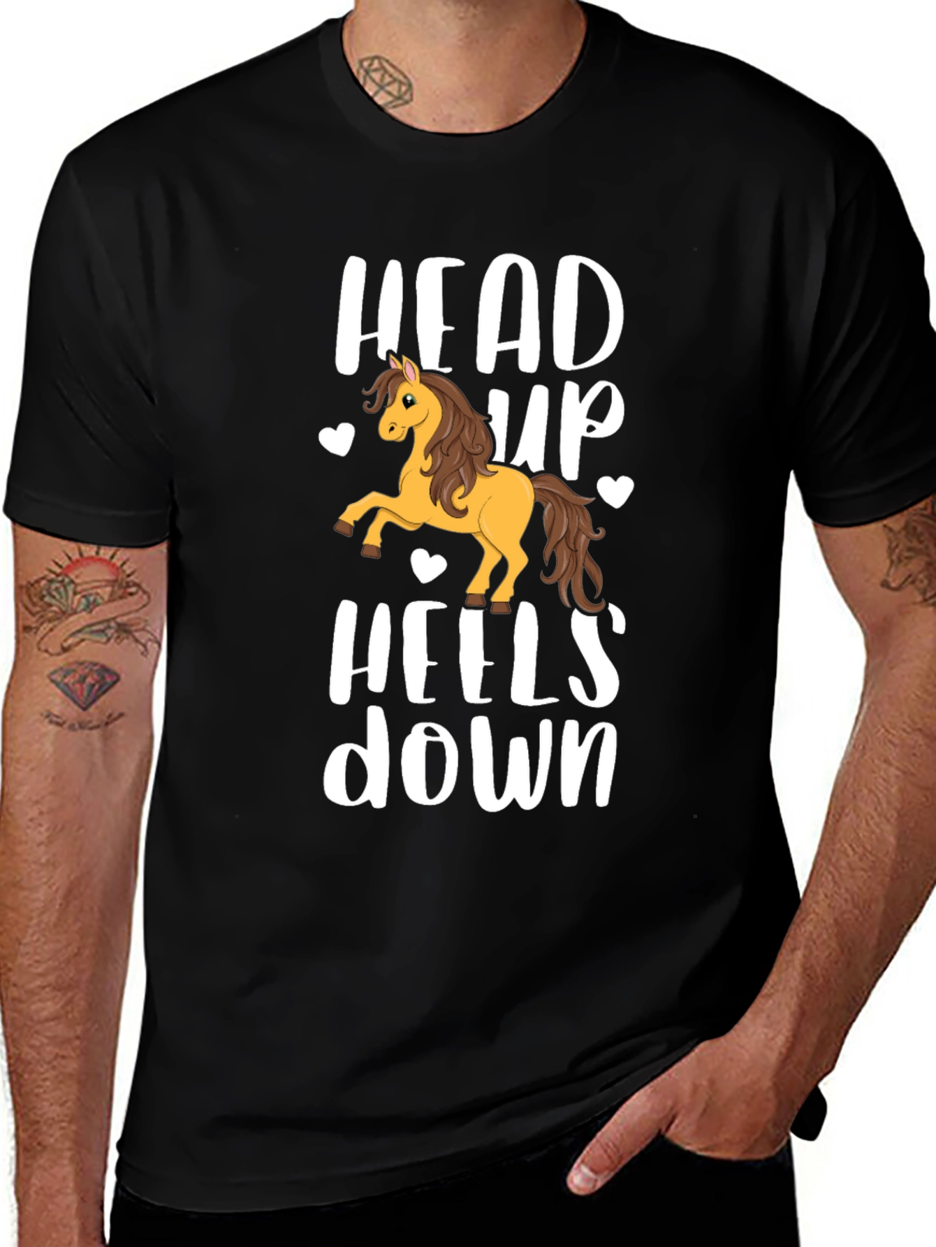 Head Up Heels Down Horse Graphic Tee