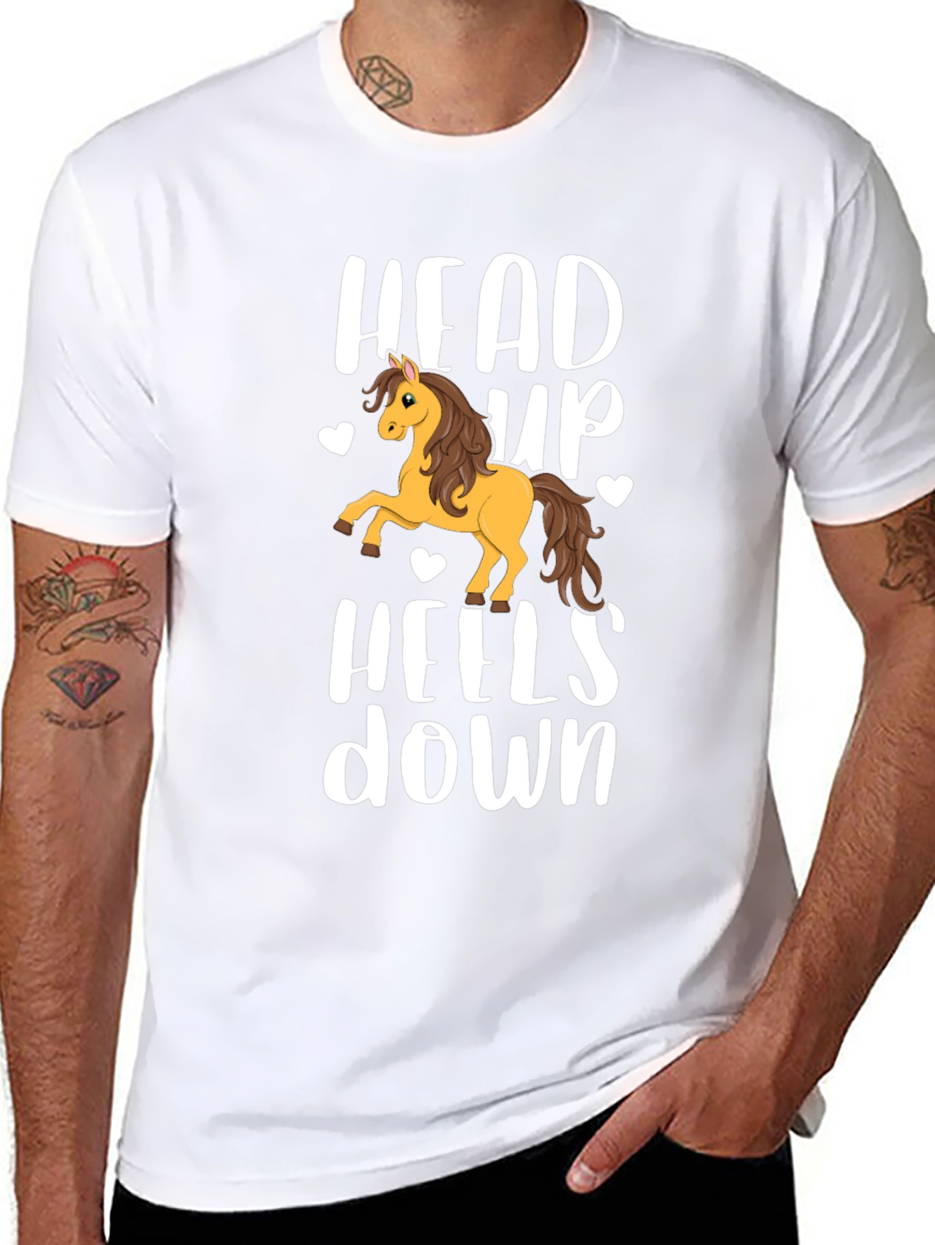 Head Up Heels Down Horse Graphic Tee