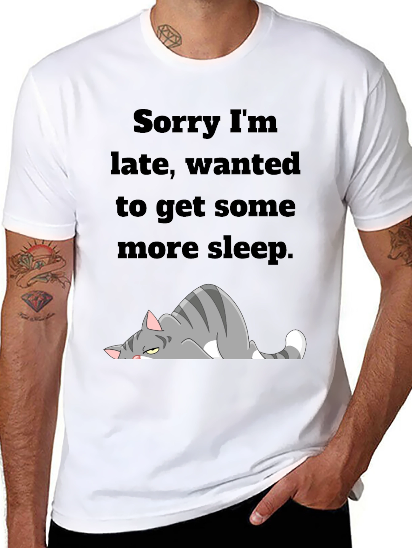 Sorry Im Late Cat T-Shirt