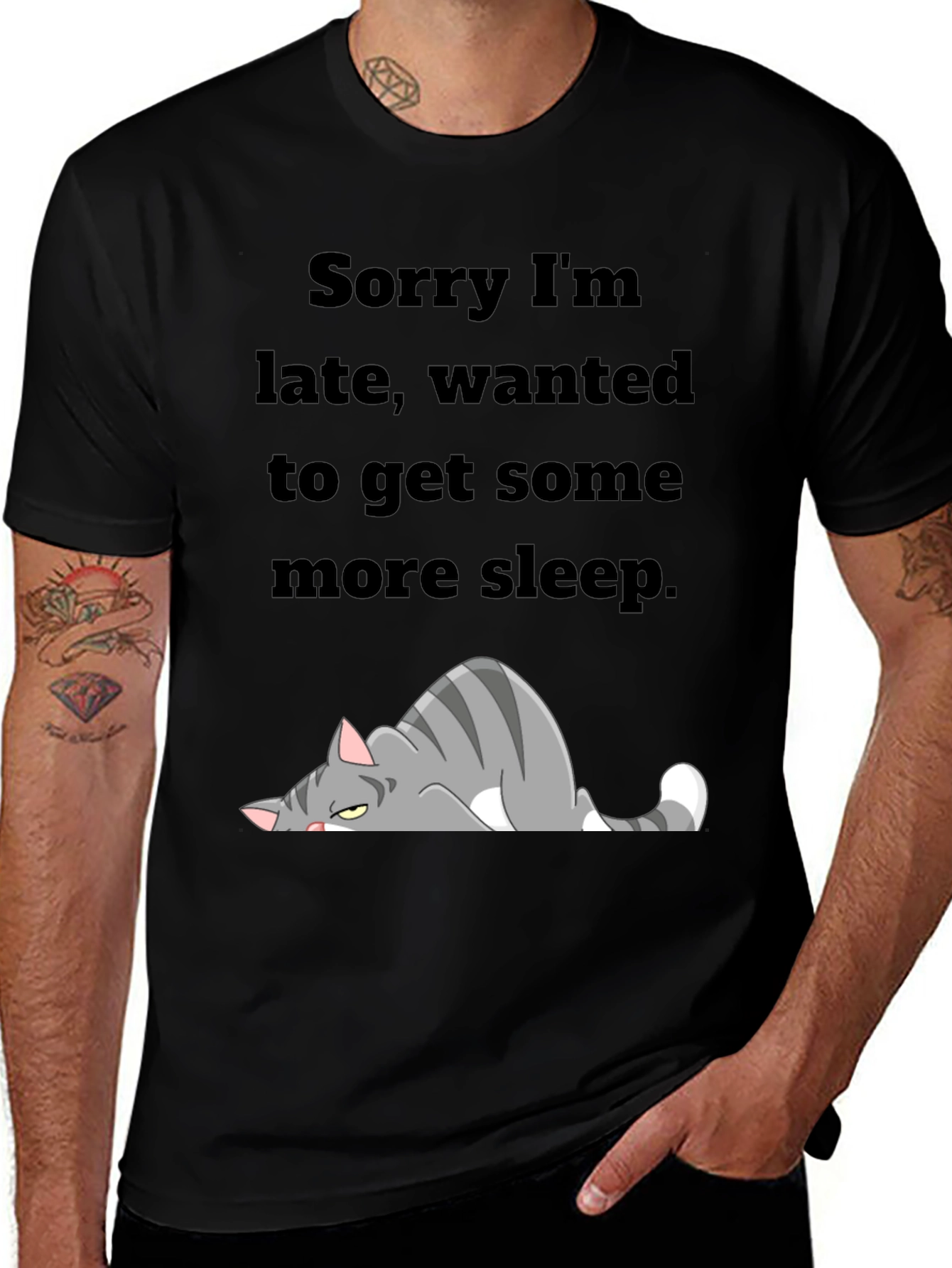 Sorry Im Late Cat T-Shirt