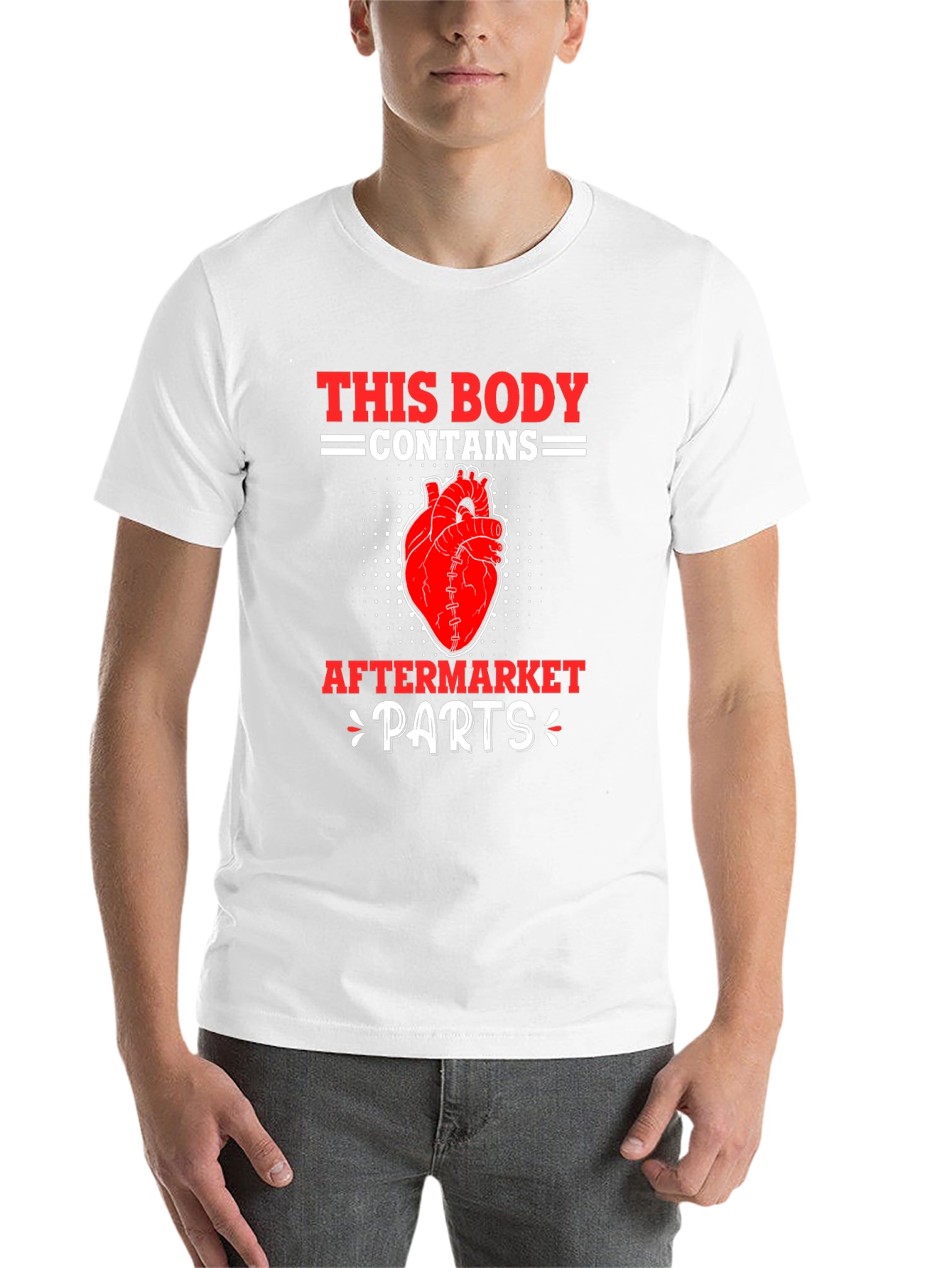 Funny Aftermarket Parts Heart Graphic T-Shirt