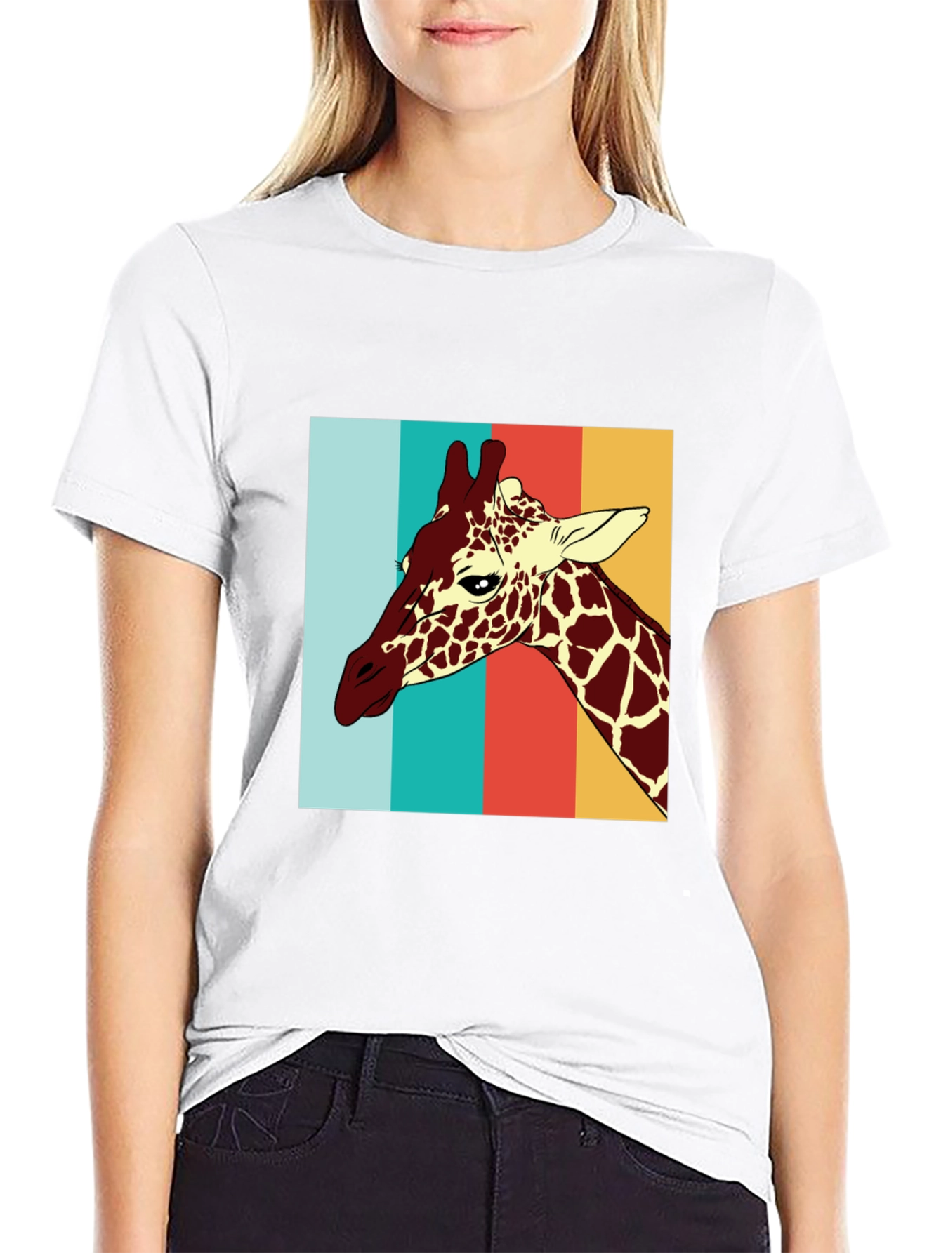 Giraffe Retro Style T-Shirt