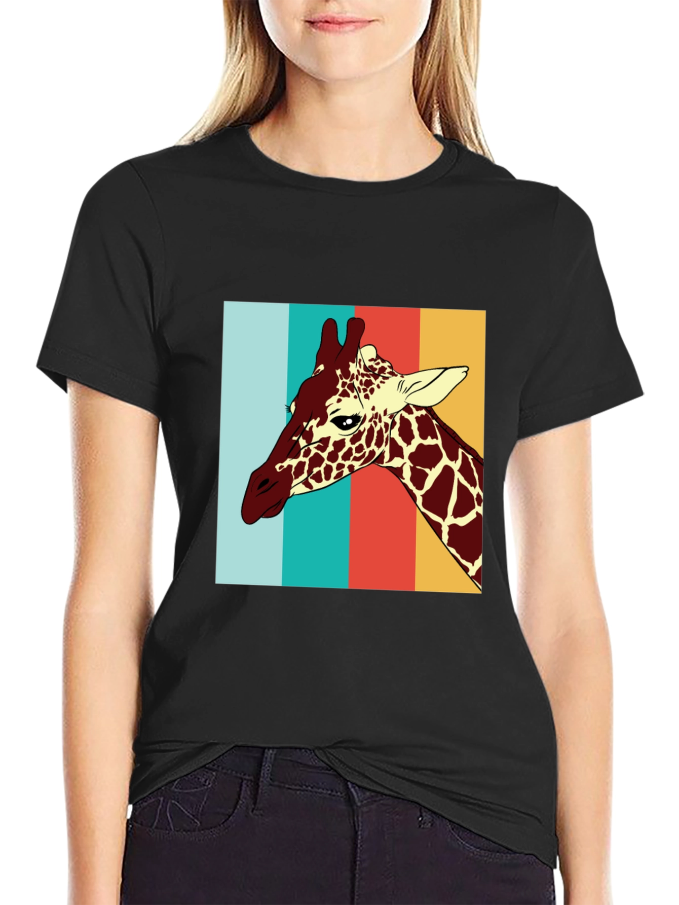 Giraffe Retro Style T-Shirt