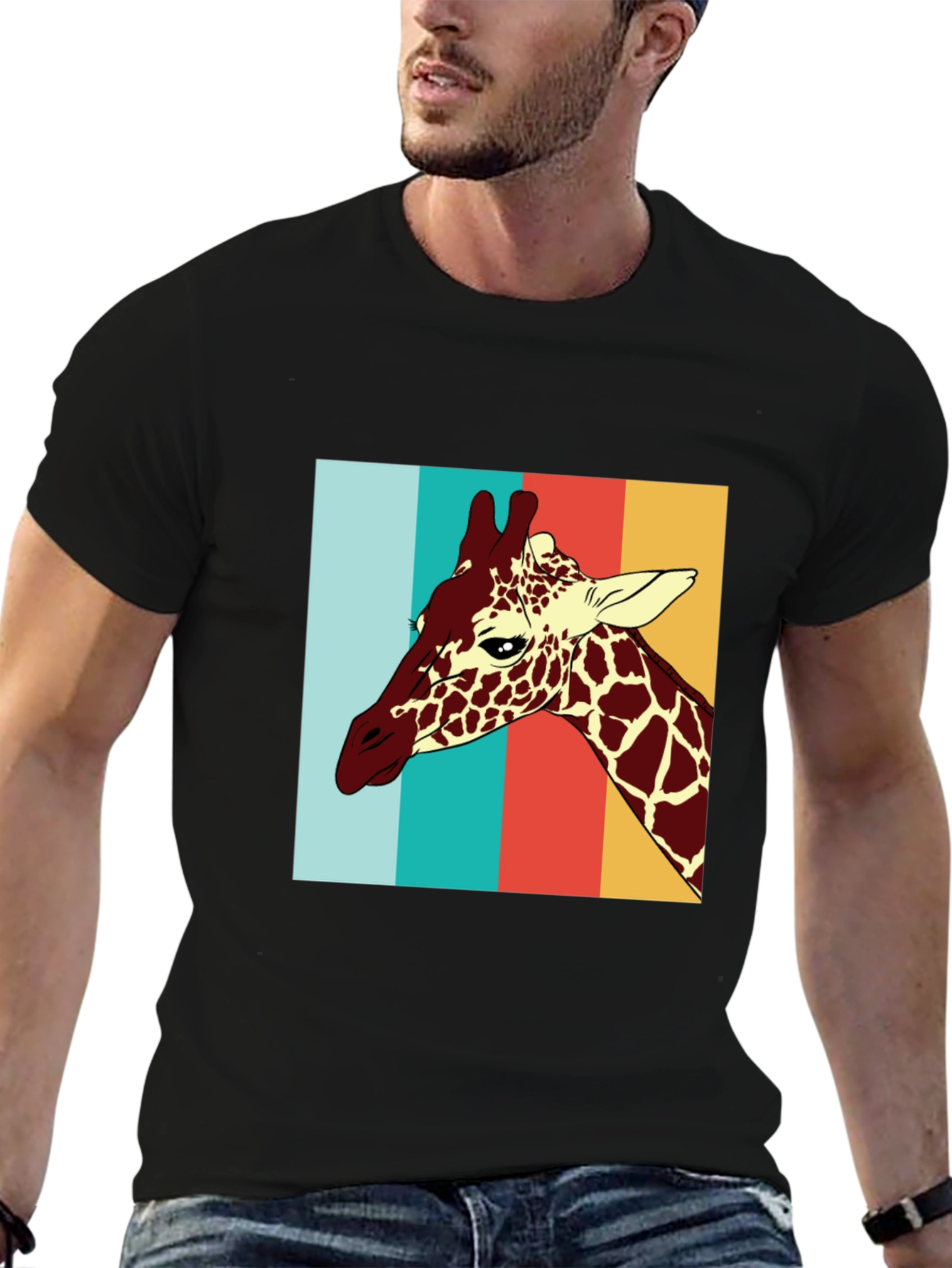 Giraffe Retro Style T-Shirt