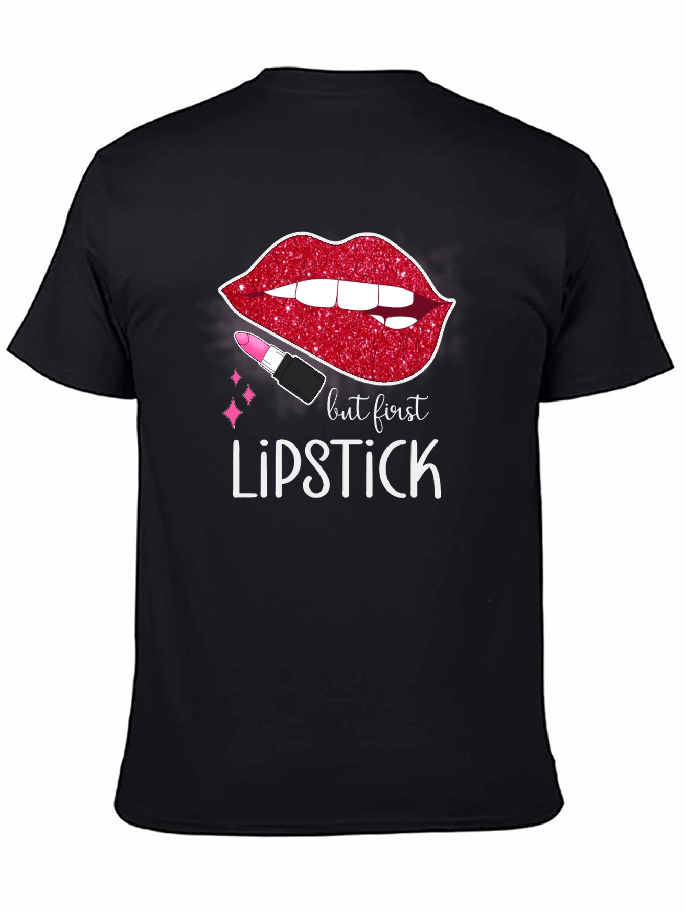But First Lipstick Graphic Tee - Stylish & Trendy
