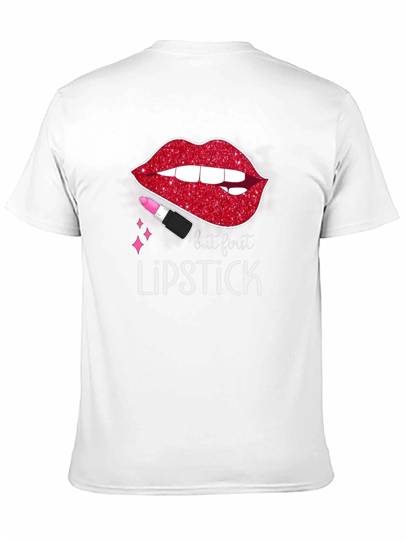But First Lipstick Graphic Tee - Stylish & Trendy