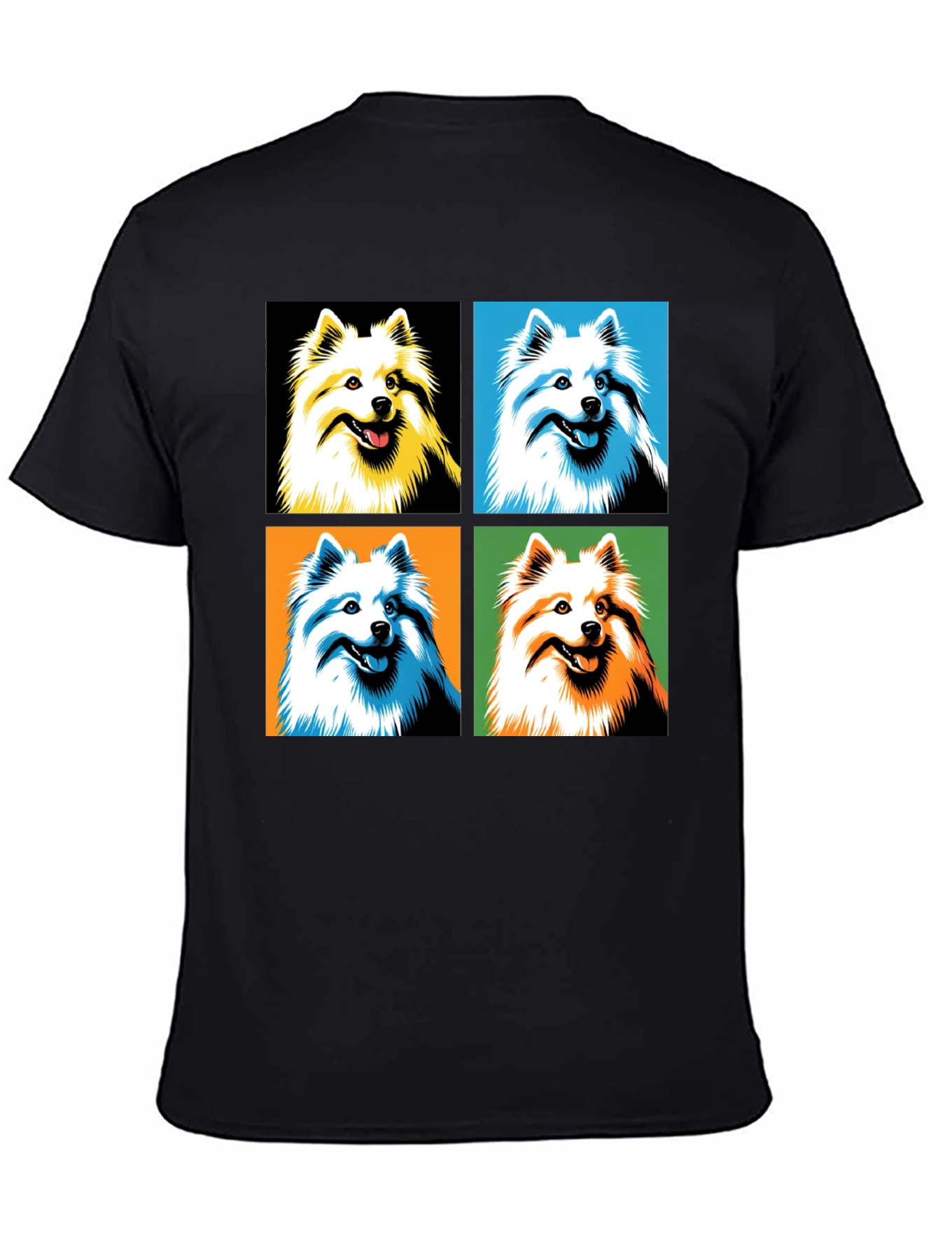 Pop Art Dog Graphic Tee - Black