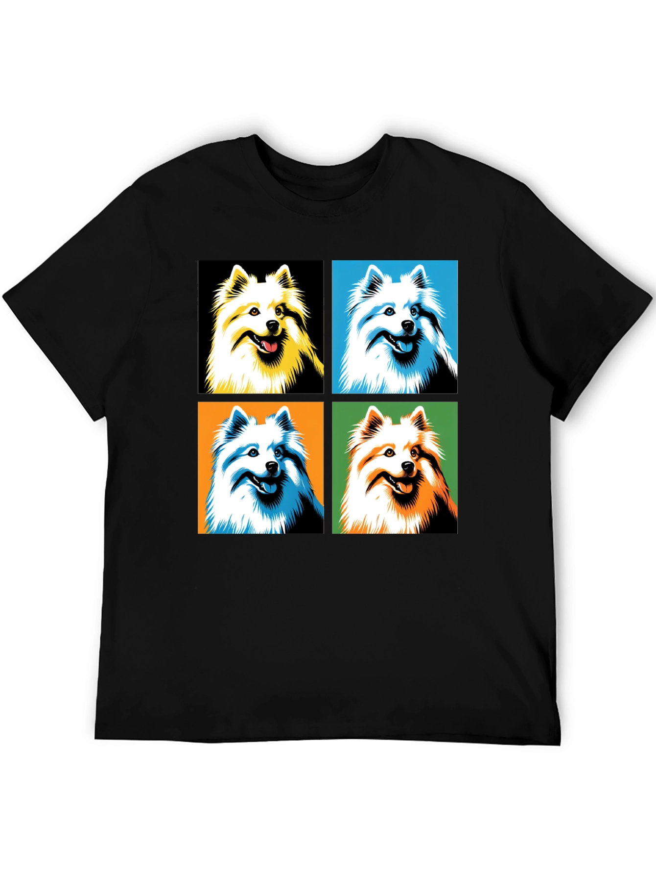 Pop Art Dog Graphic Tee - Black