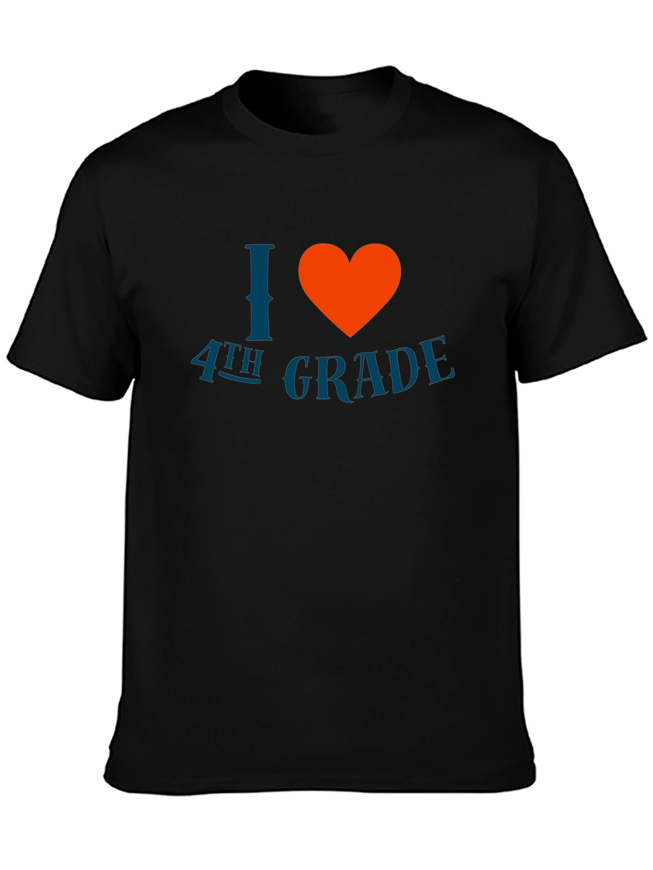 I Love 4th Grade T-Shirt - Black