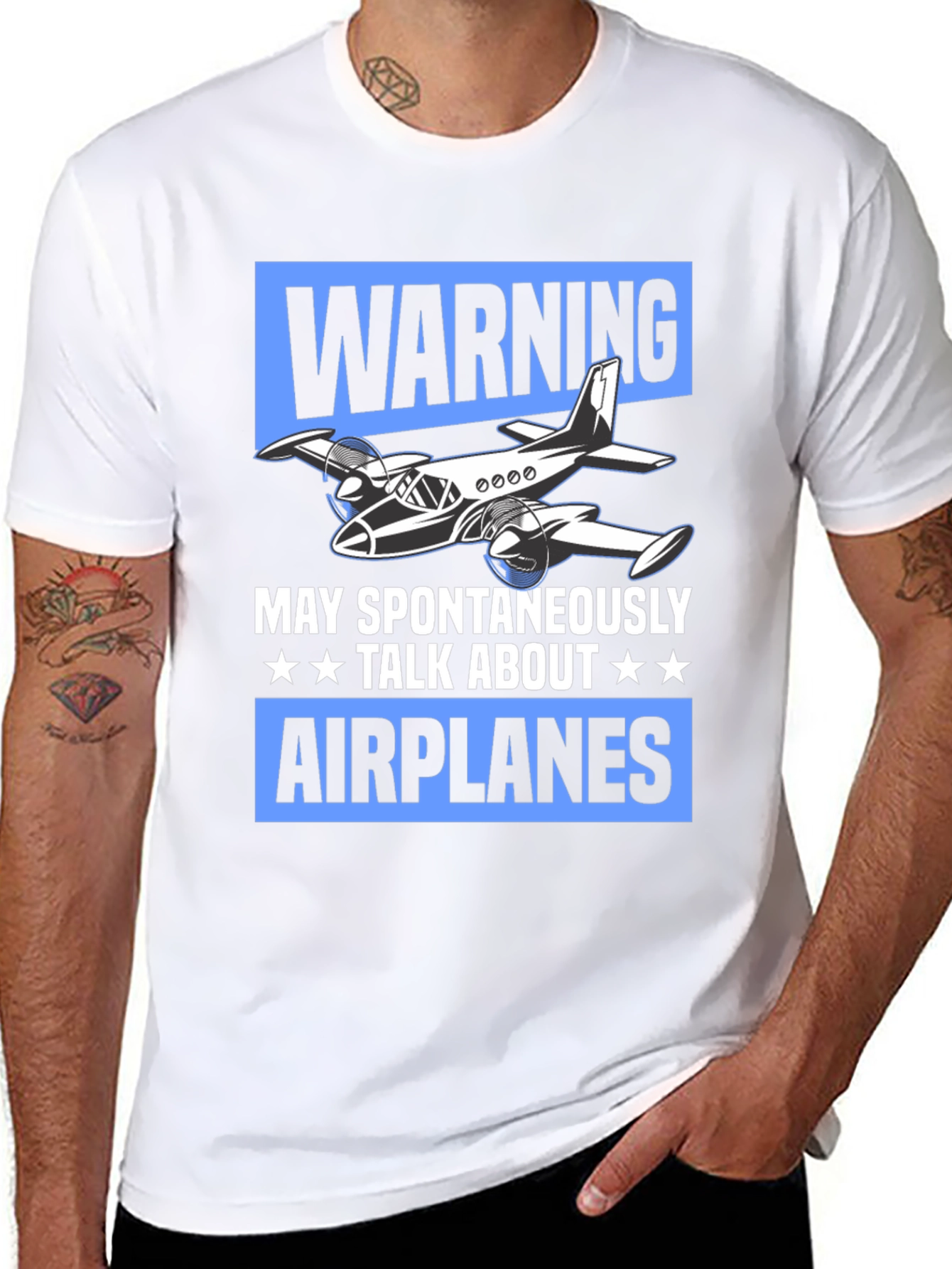Warning May Spontaneously Talk About Airplanes T-Shirt