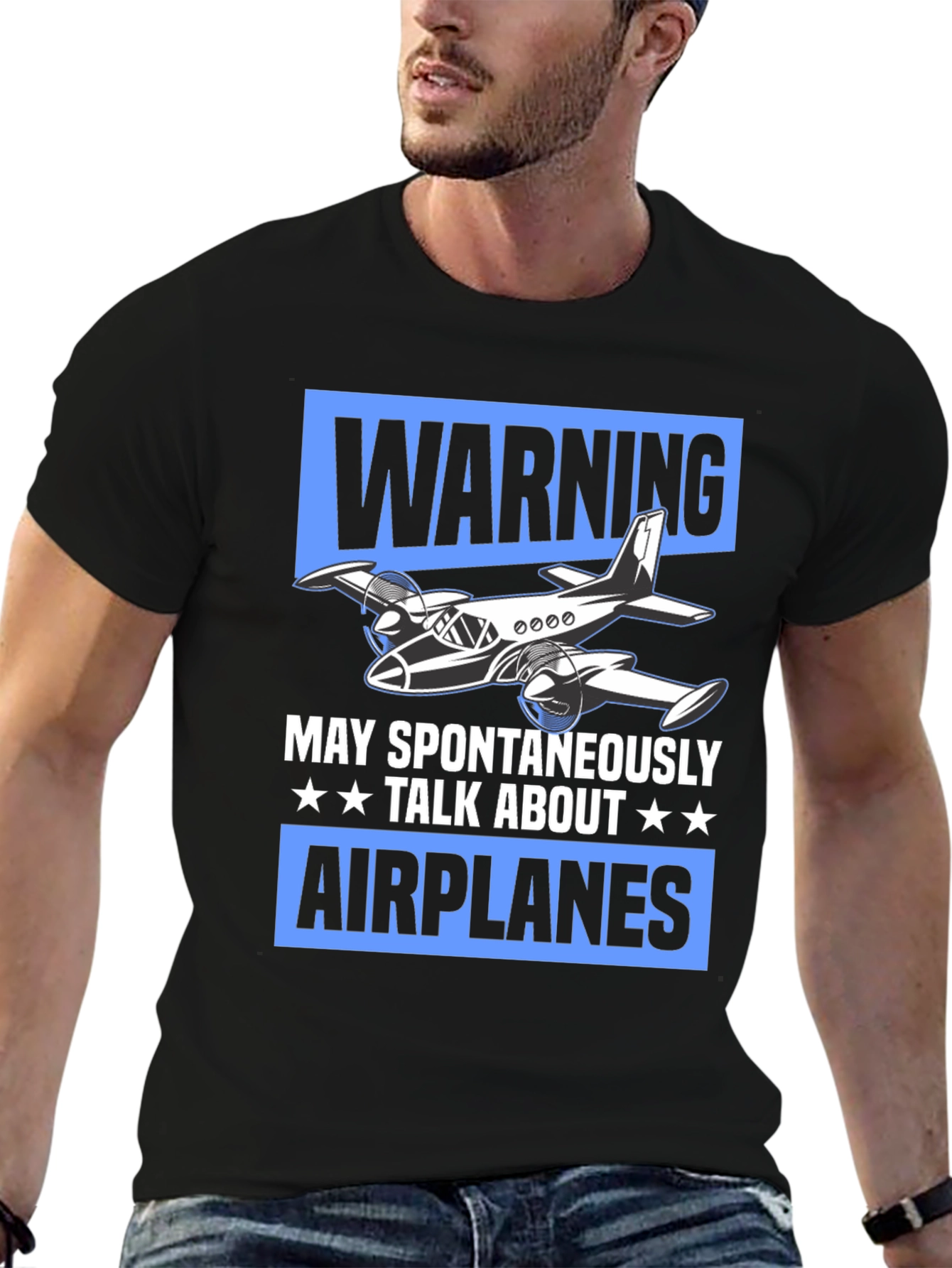 Warning May Spontaneously Talk About Airplanes T-Shirt