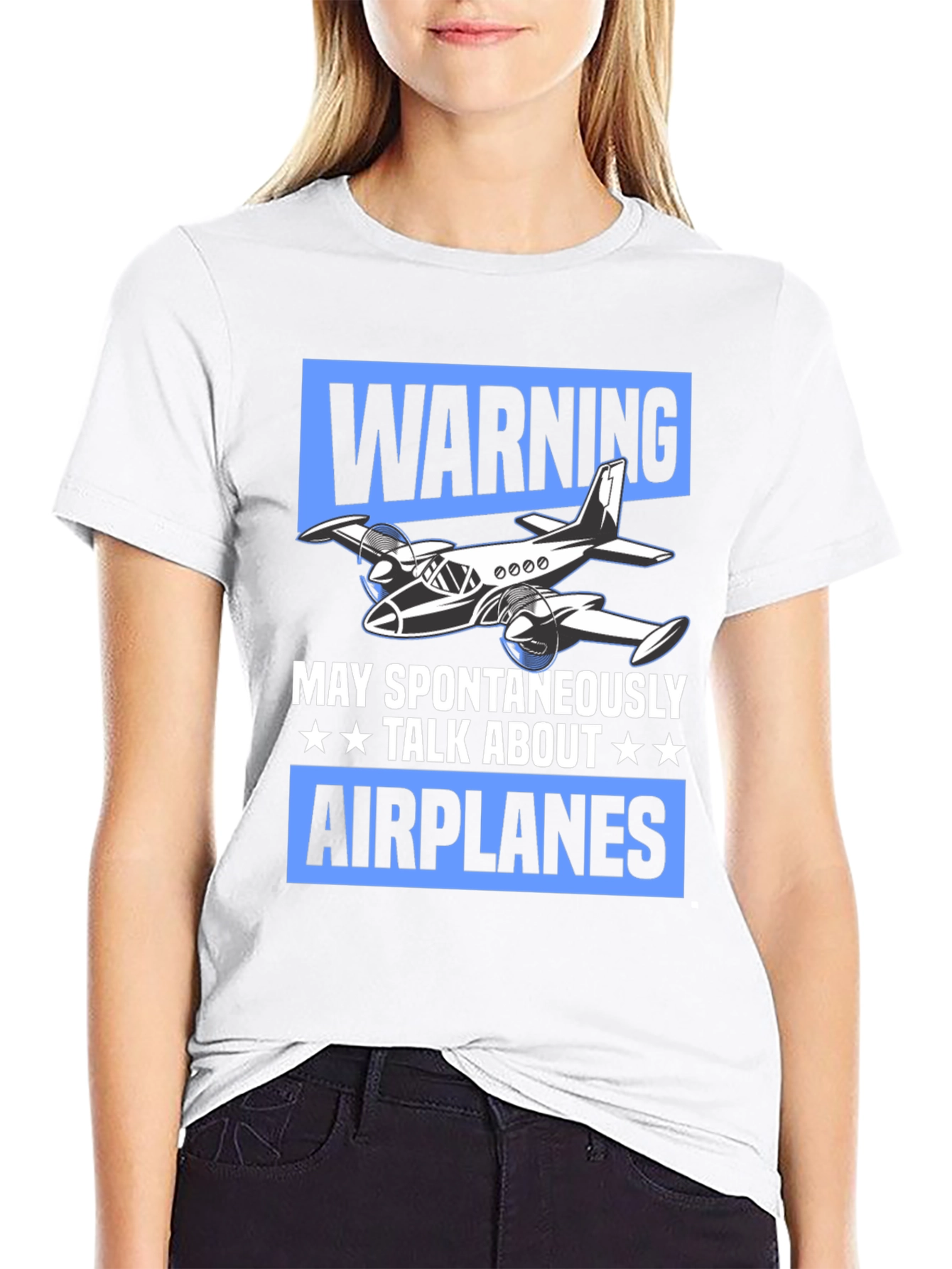 Warning May Spontaneously Talk About Airplanes T-Shirt