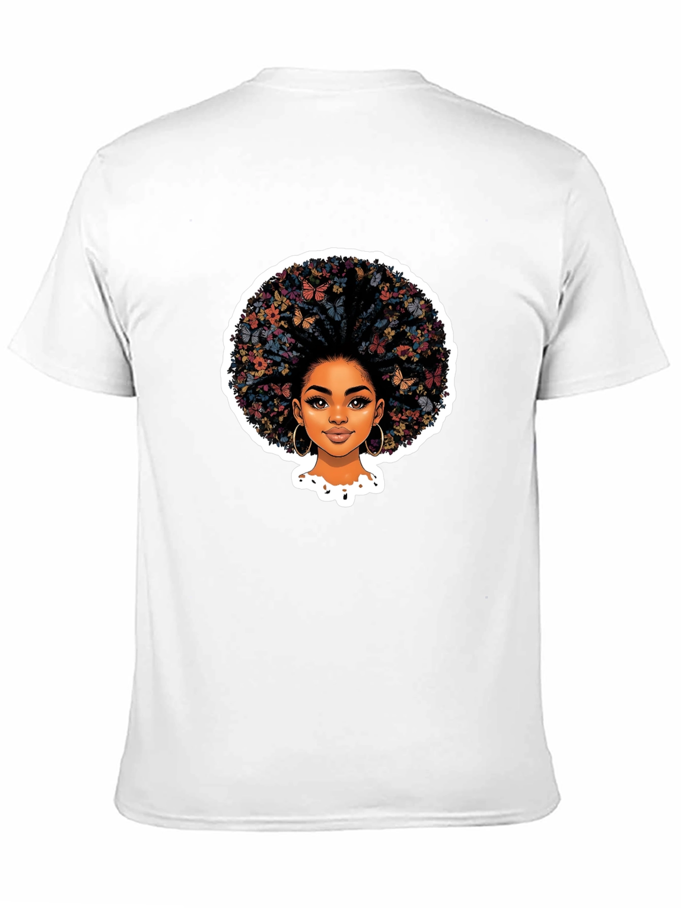 Butterfly Afro Black T-Shirt