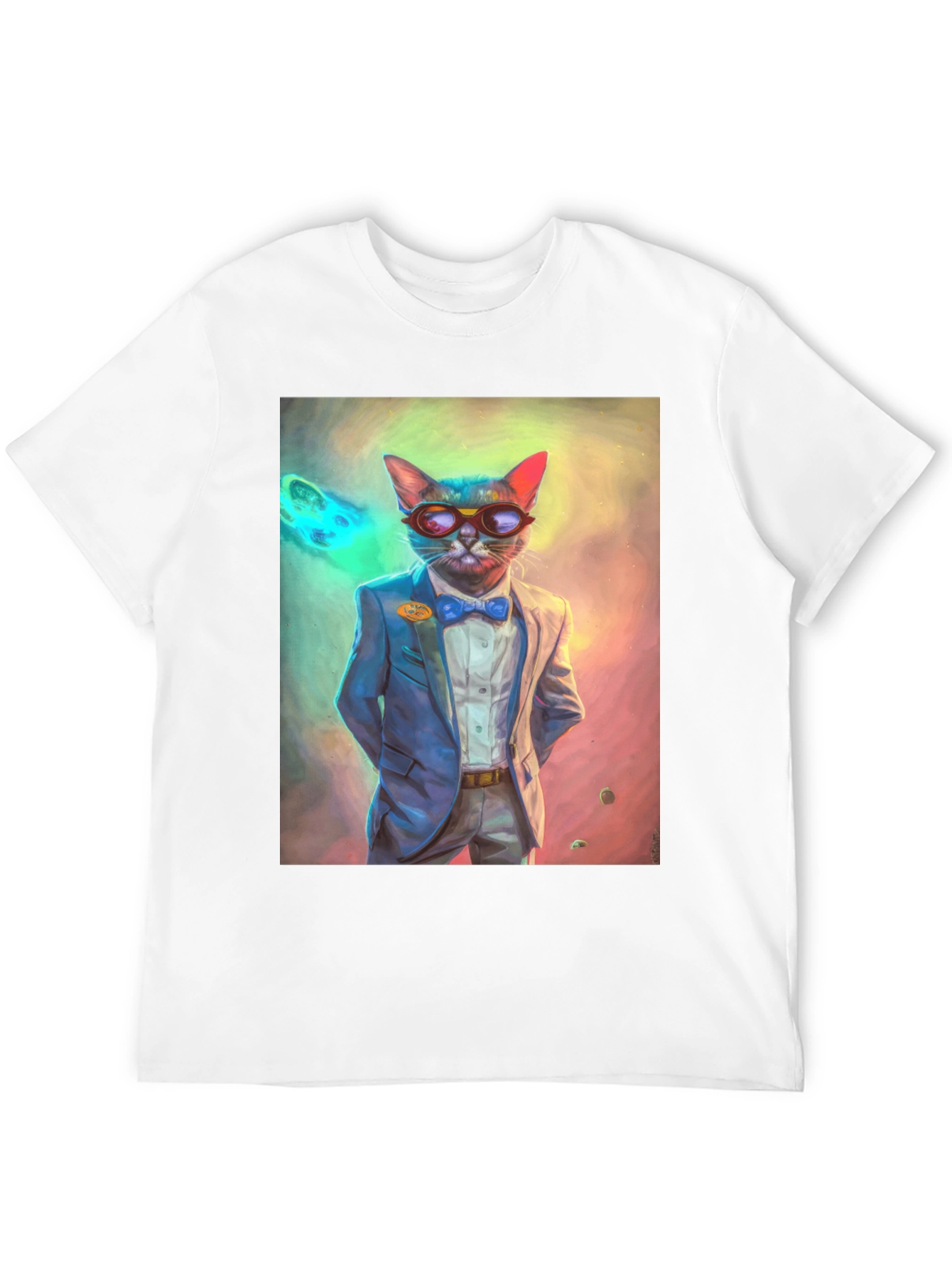 Cool Cat T-Shirt - Suave Feline in a Suit